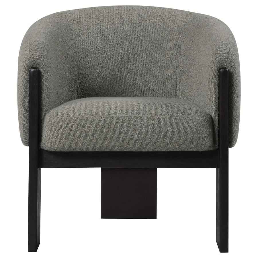 Valdez Boucle Upholstered Barrel Back Accent Chair Brown - Home & Sleep Outlet