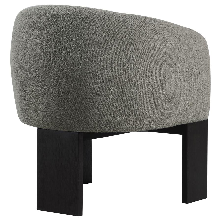 Valdez Boucle Upholstered Barrel Back Accent Chair Brown - Home & Sleep Outlet
