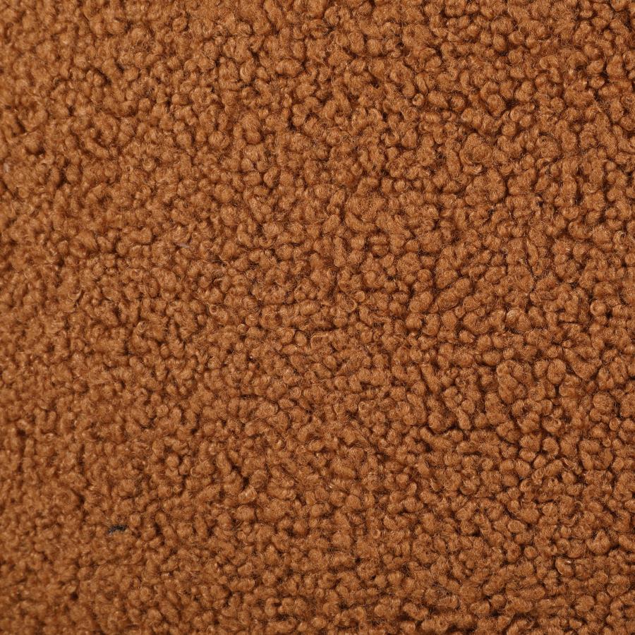 Zonie Boucle Upholstered Barrel Back Accent Chair Orange - Home & Sleep Outlet