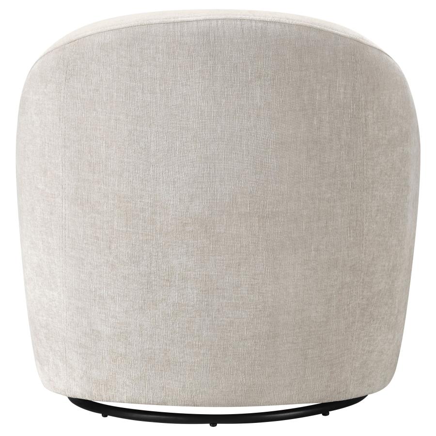 Leon Chenille Upholstered Swivel Accent Chair Beige - Home & Sleep Outlet
