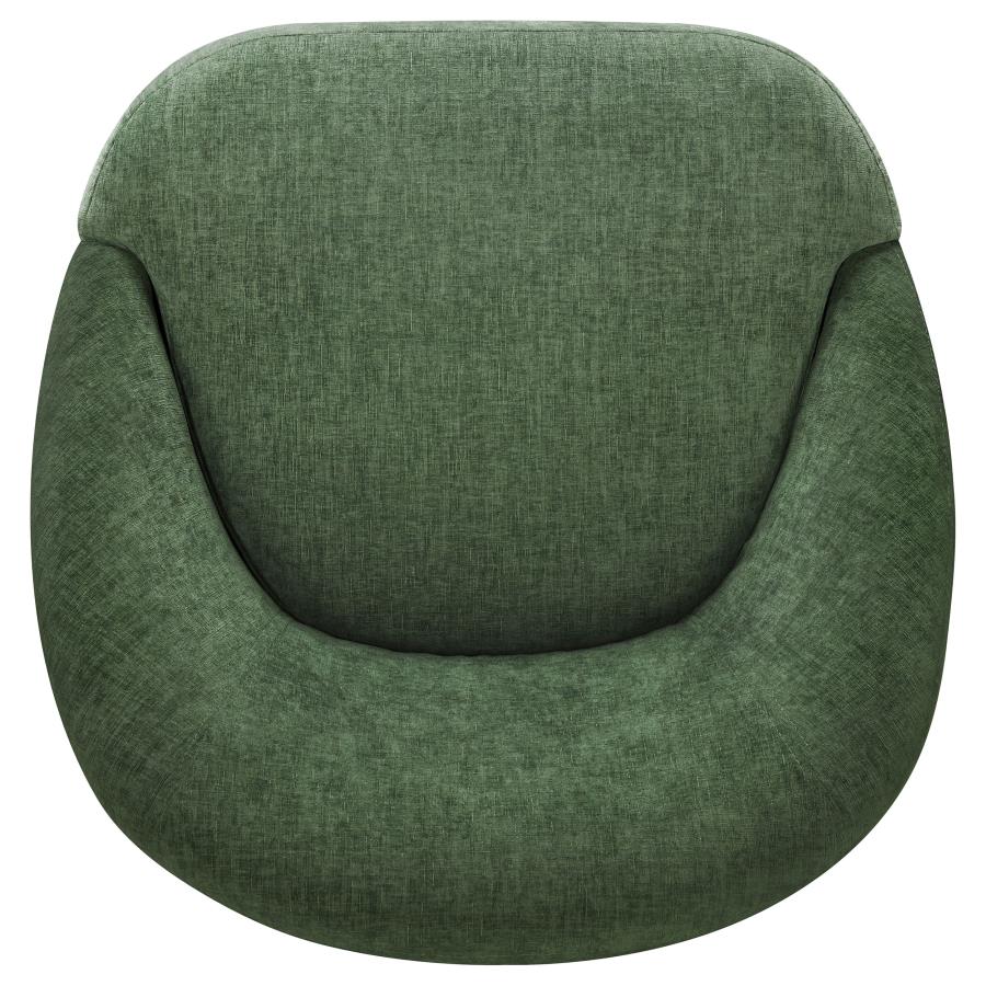 Leon Chenille Upholstered Swivel Accent Chair Green - Home & Sleep Outlet