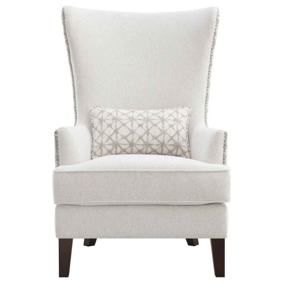Pippin Upholstered High Wingback Accent Chair Latte - Home & Sleep Outlet