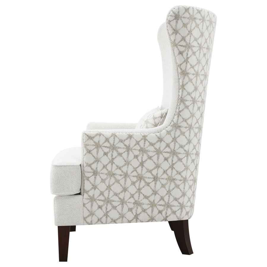 Pippin Upholstered High Wingback Accent Chair Latte - Home & Sleep Outlet