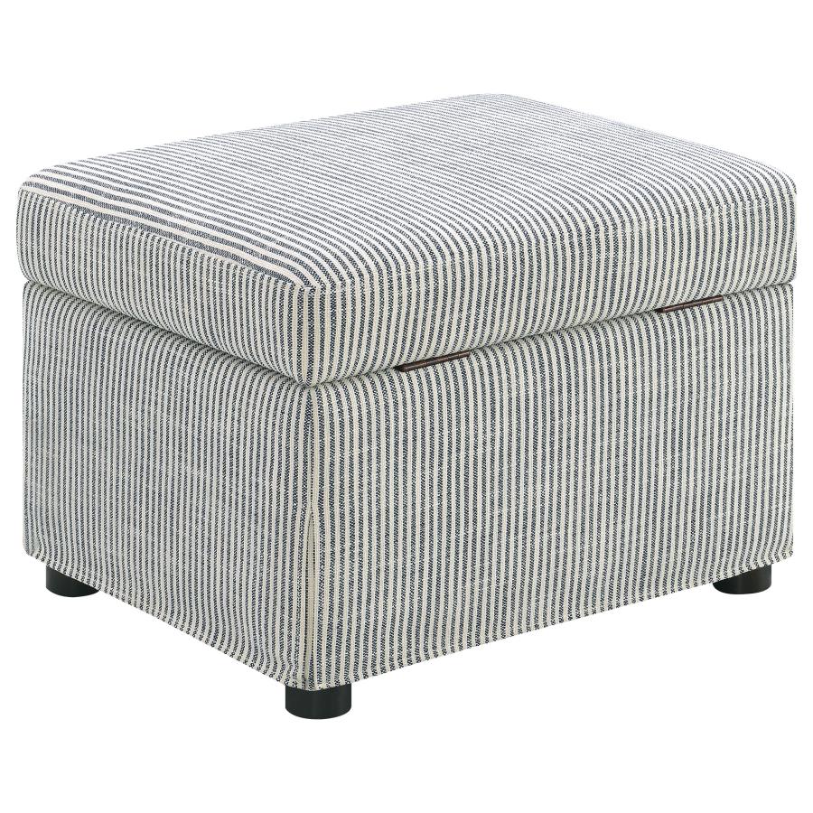 Winter Upholstered Hydraulic Lift Top Storage Ottoman Grey - Home & Sleep Outlet