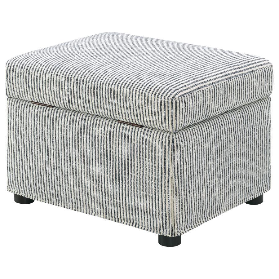 Winter Upholstered Hydraulic Lift Top Storage Ottoman Grey - Home & Sleep Outlet