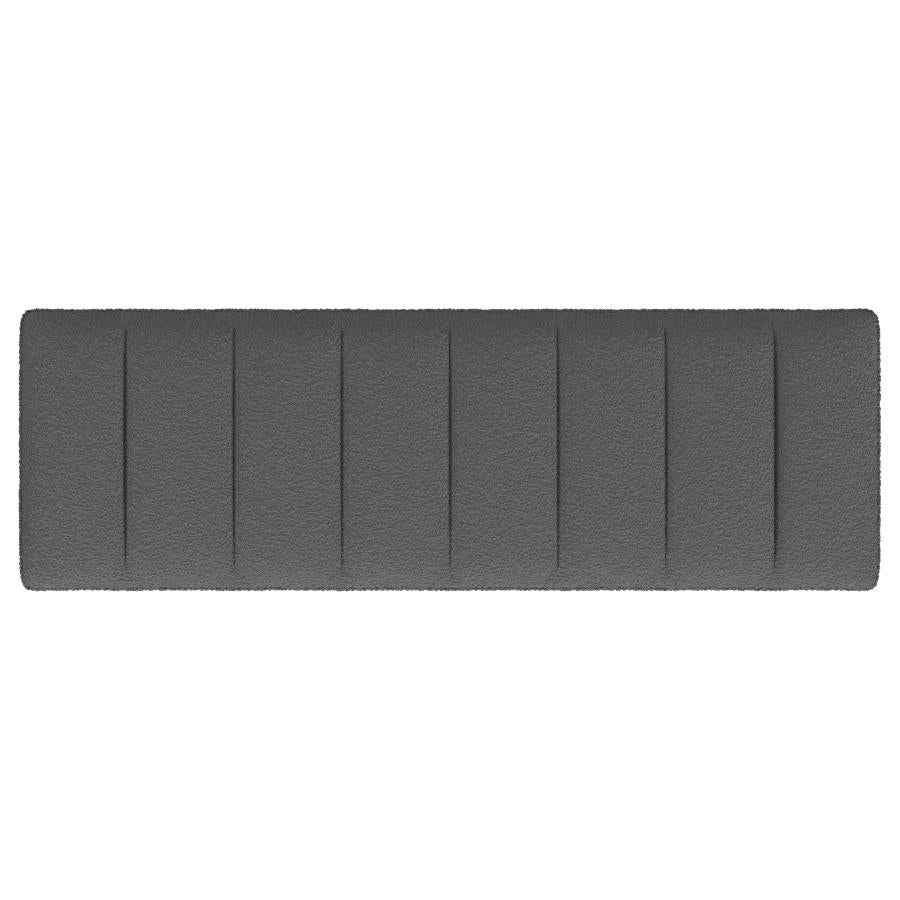 Mesa Boucle Upholstered Tufted Accent Bench Charcoal