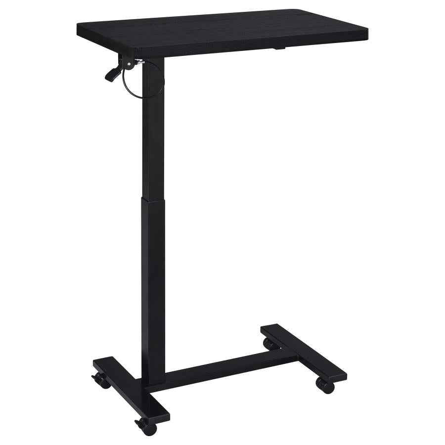 Westpark Pneumatic Adjustable C-Shape Side Table with Casters Black