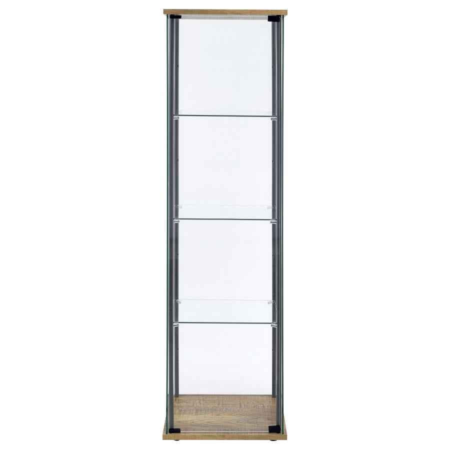 Bellatrix 3-shelf Clear Glass Curio Cabinet Mango