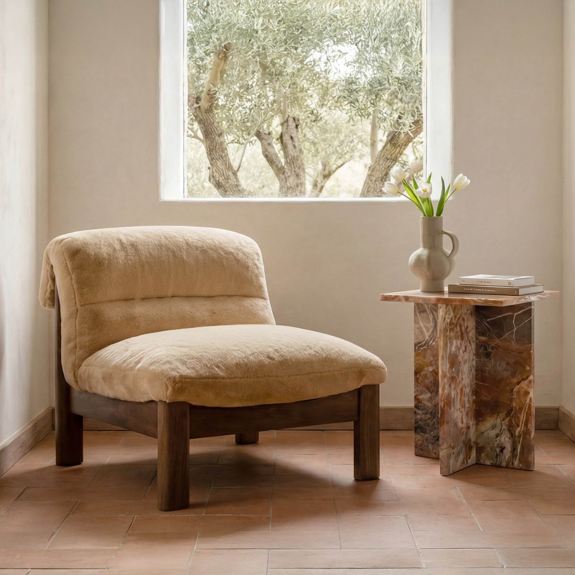 Pierce Accent Chair Faux Fur
