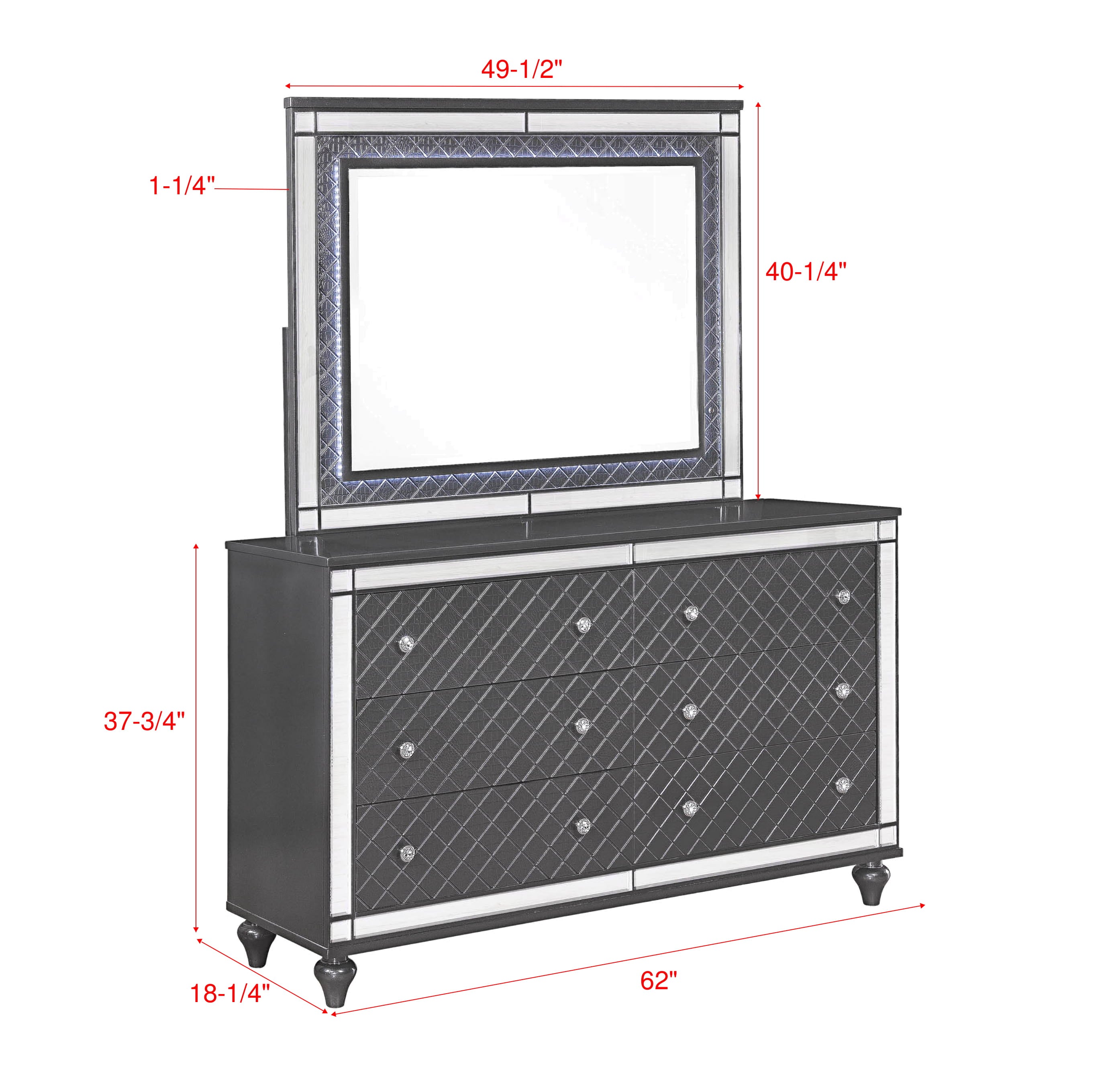REFINO B1670K-4P (6-Piece Bedroom Set)