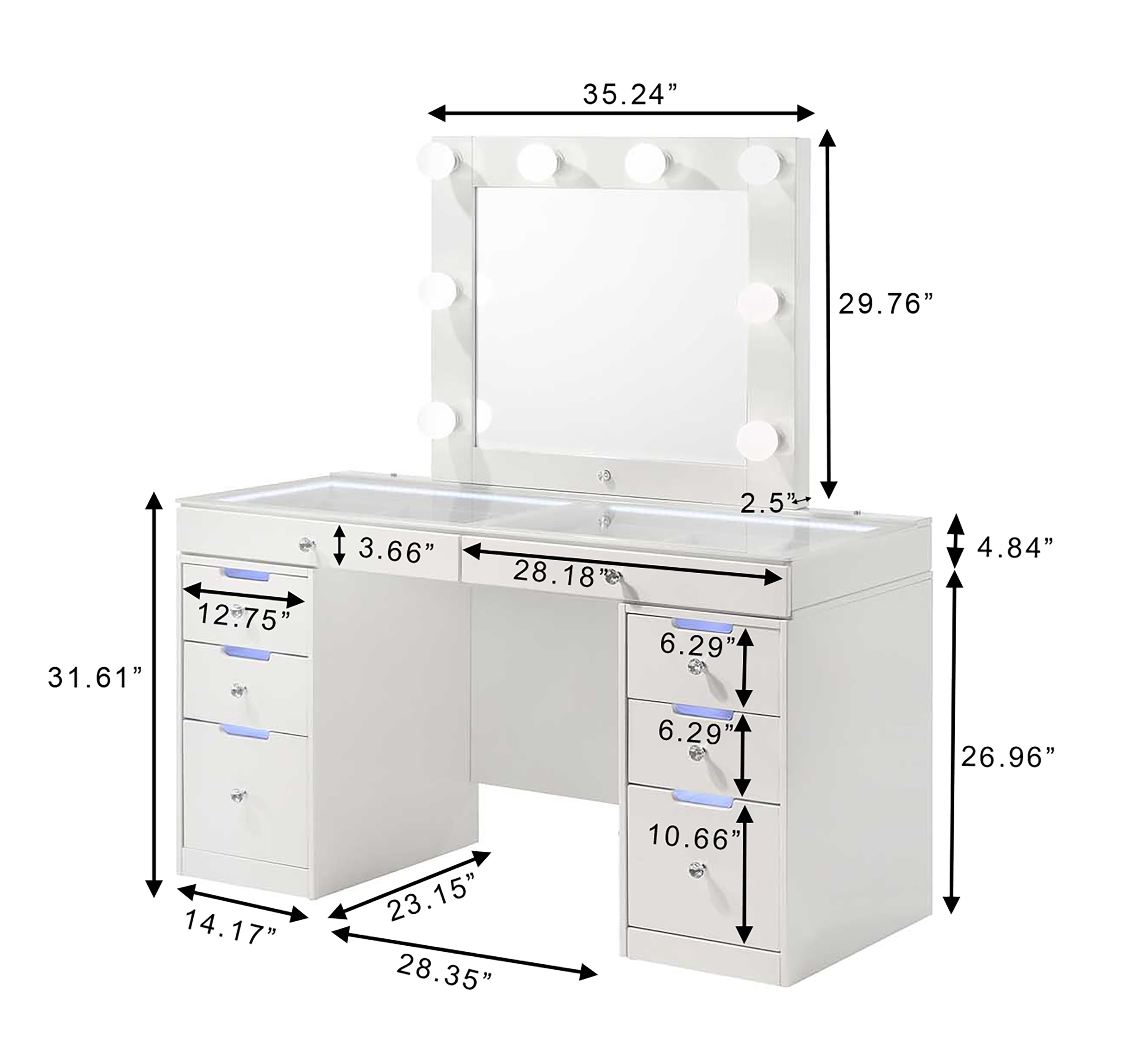 AVERY B4850WH-4852-11 (4-Piece Bedroom Set)