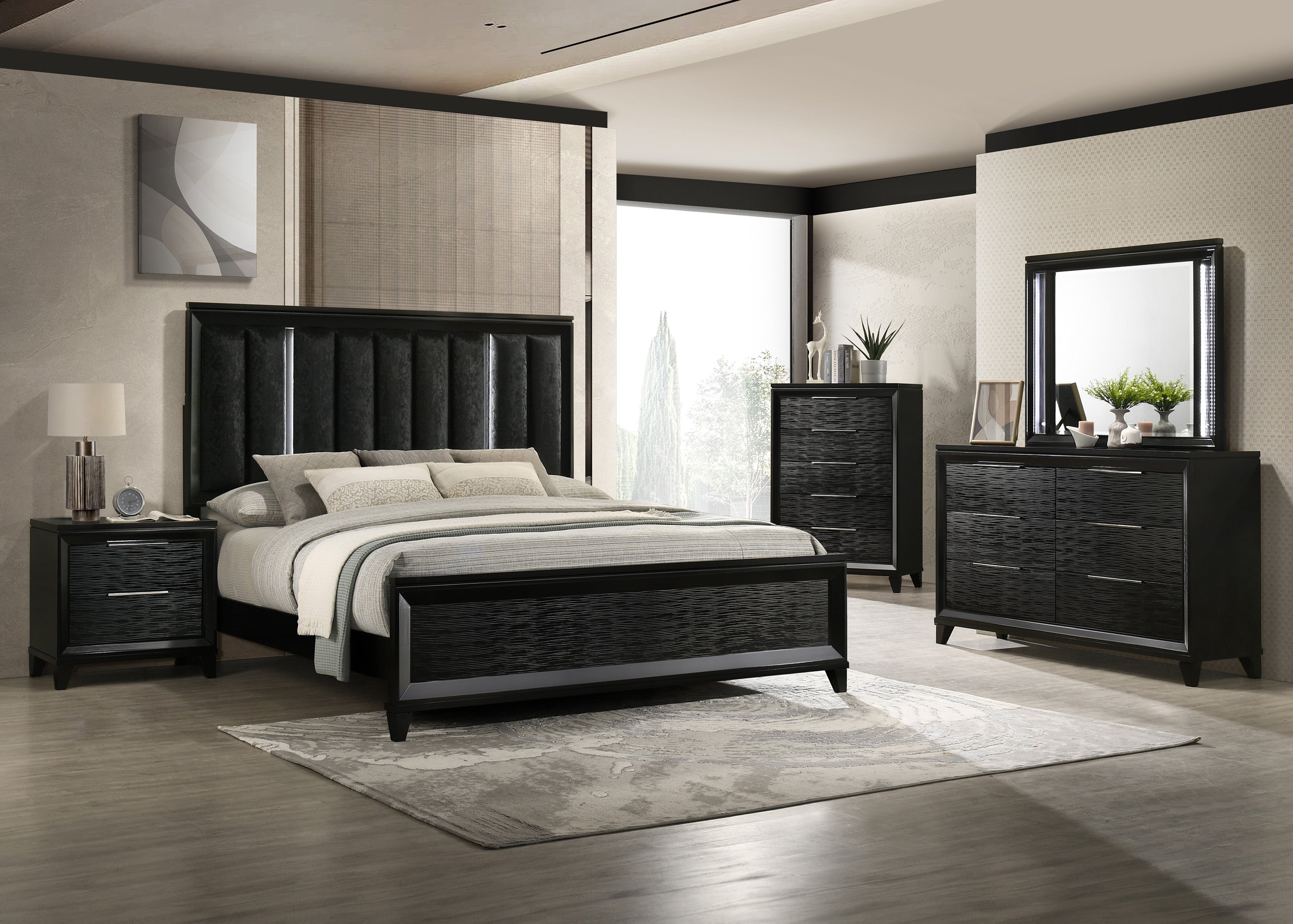 CRESSIDA B7350Q-5P (7-Piece Bedroom Set)