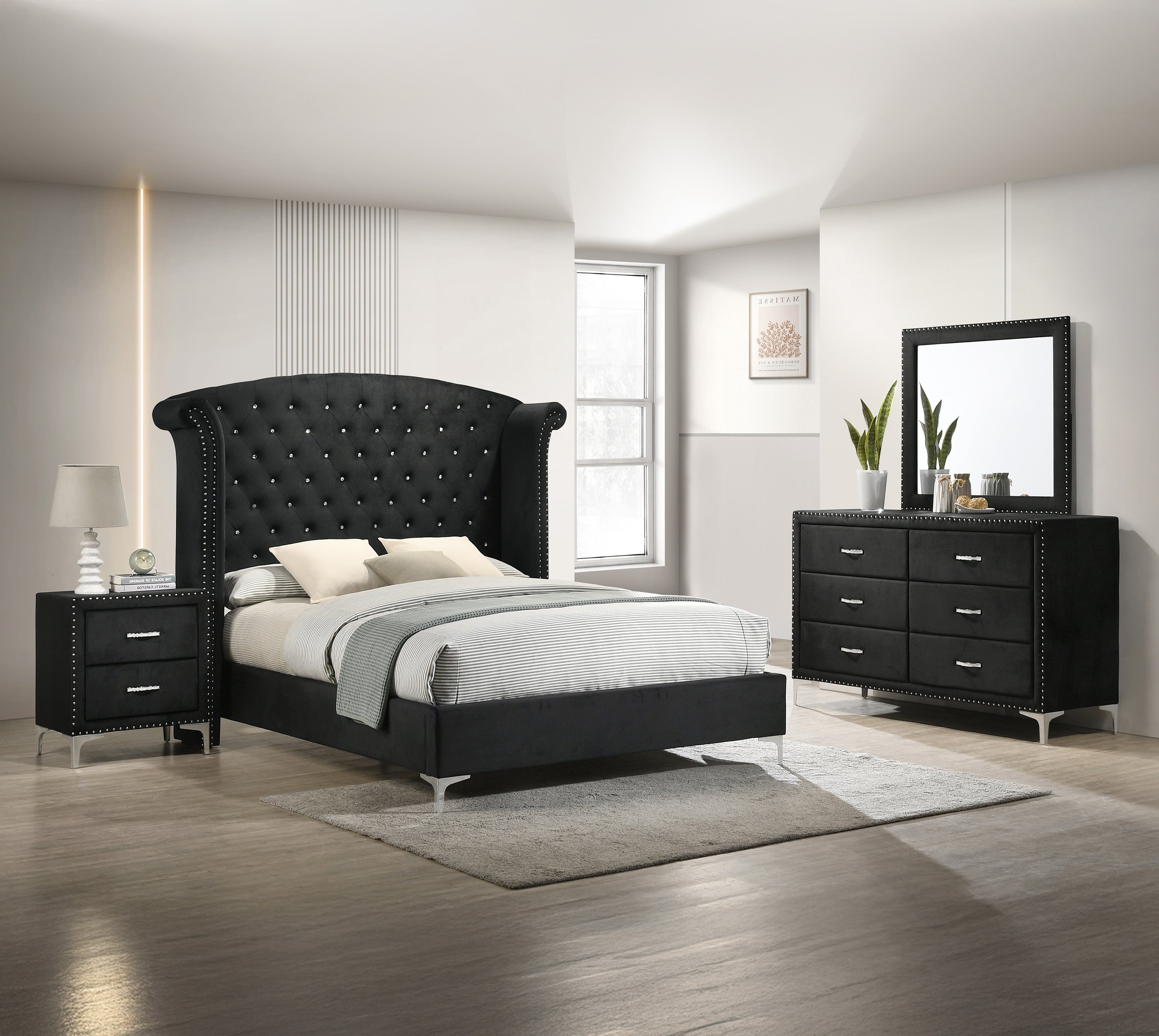 LUCINDA B9265K-4P (6-Piece Bedroom Set)