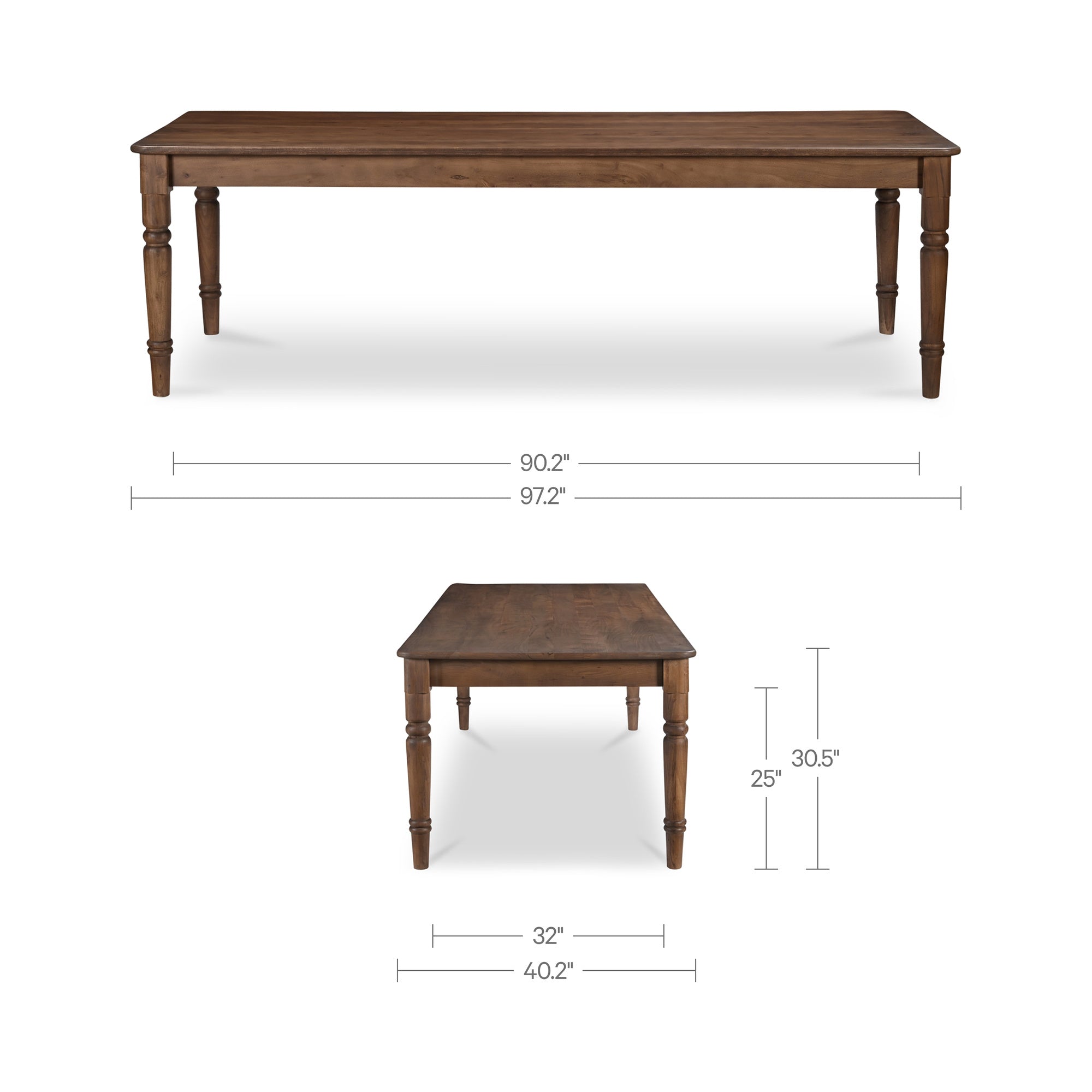 Russet Dining Table Brown