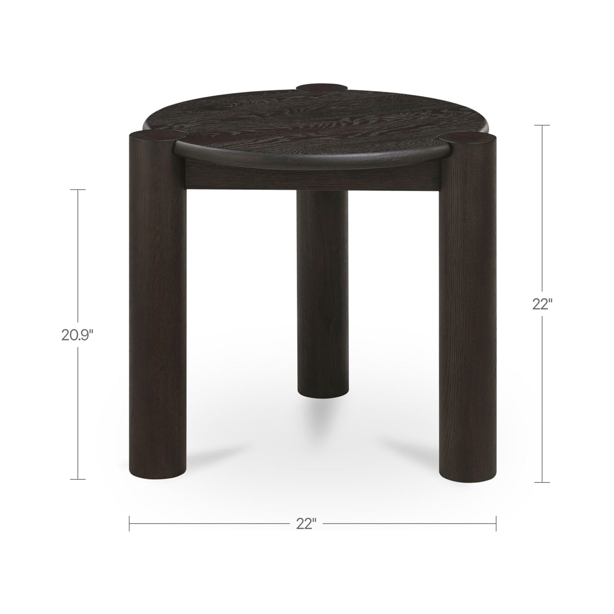 Jack Side Table Brushed Dark Brown