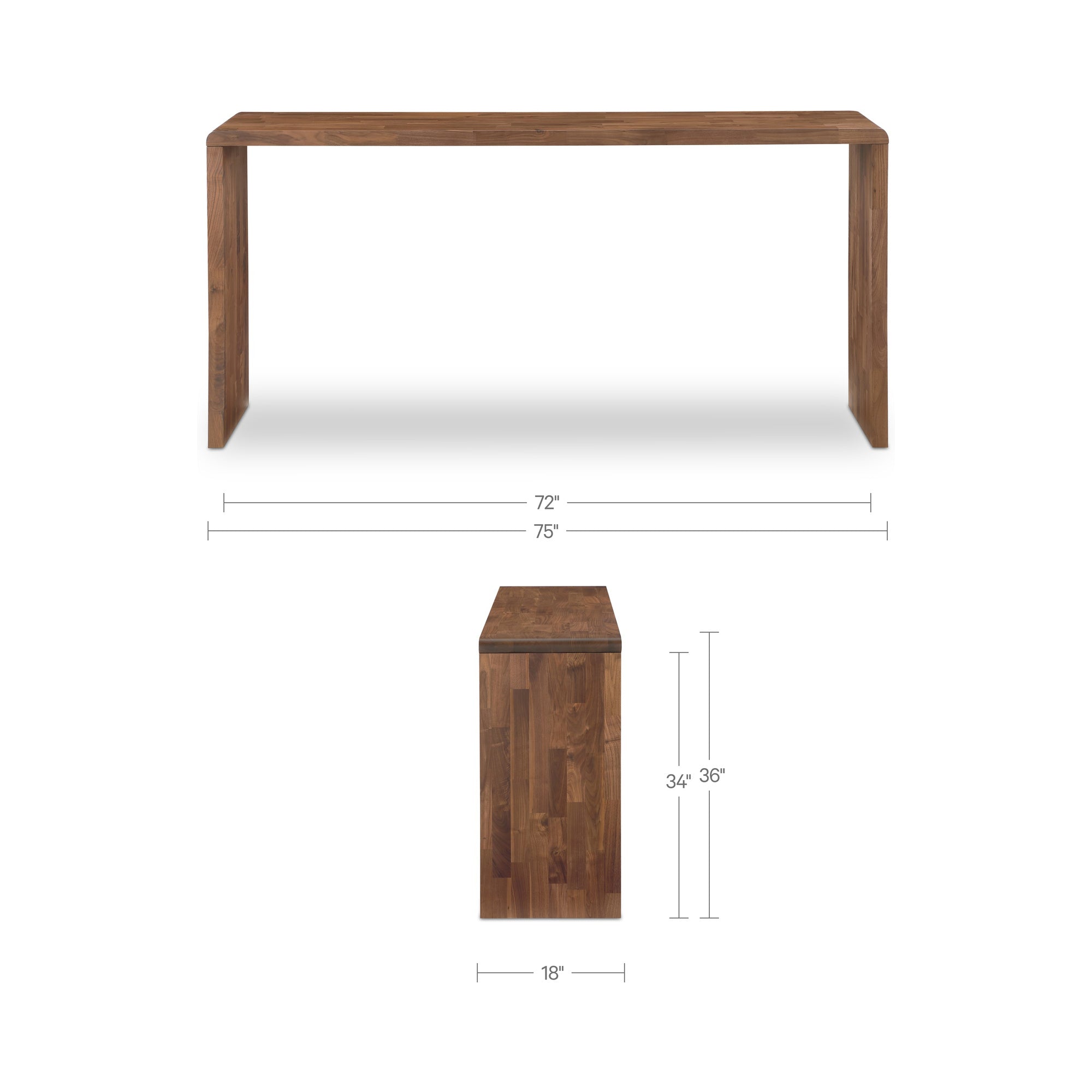 Carrie Counter Table Walnut
