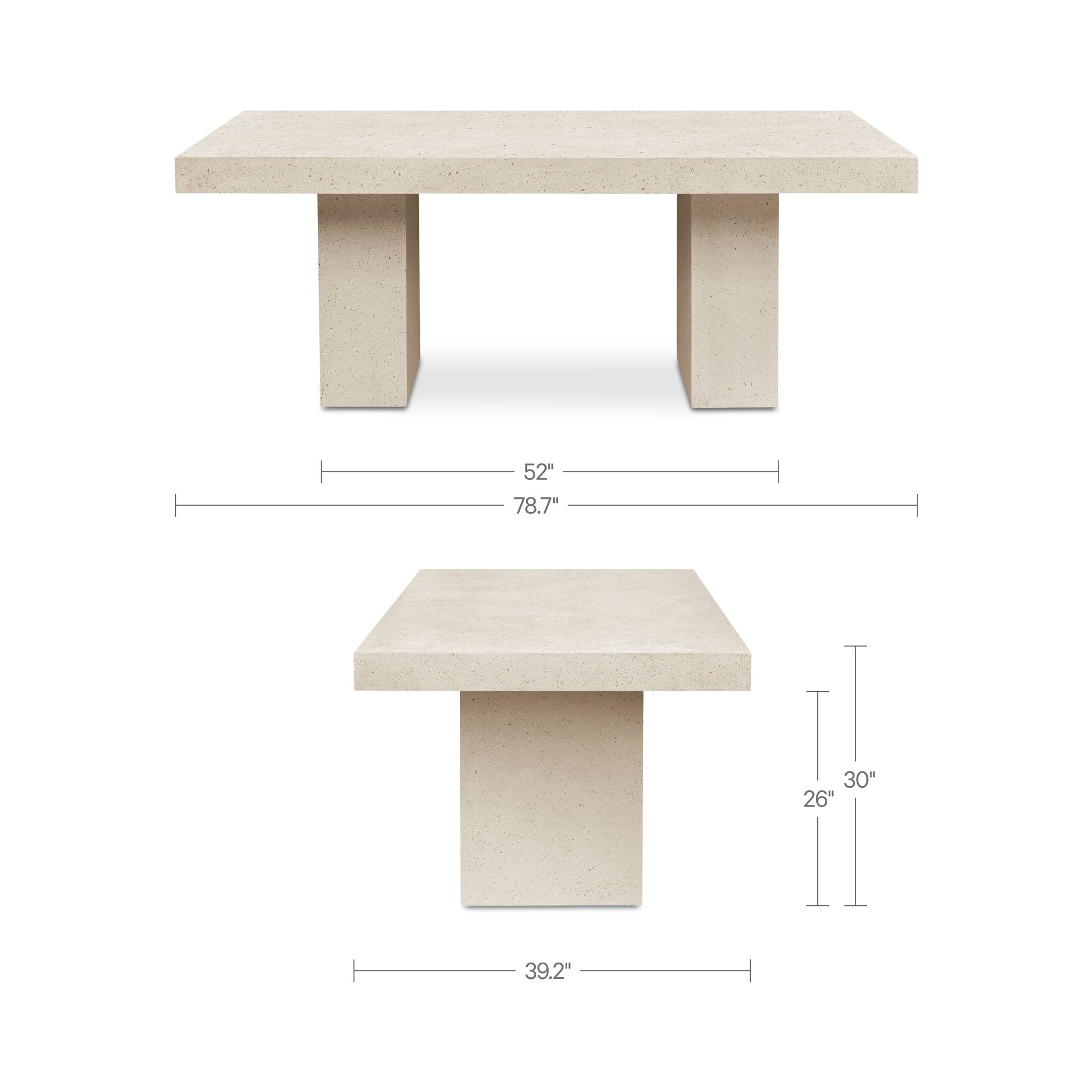 Antonius Outdoor Dining Table Terrazzo
