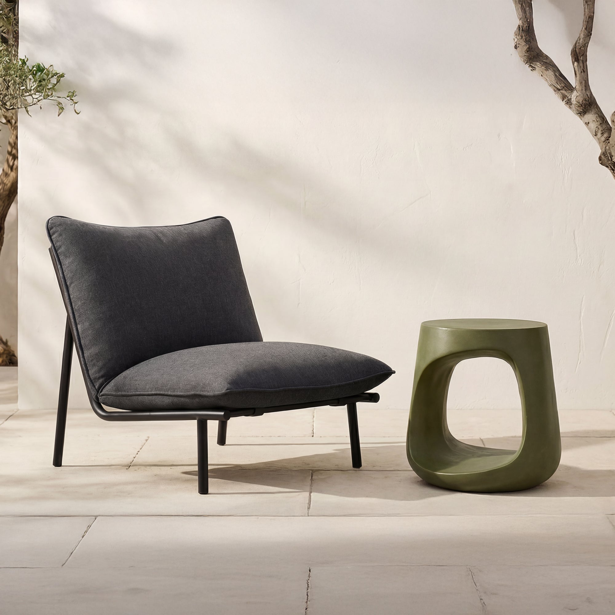 Rothko Outdoor Stool Green