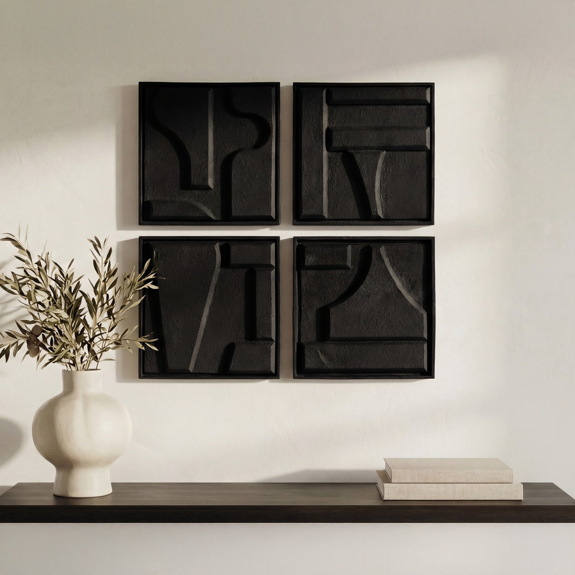 Alva Wall Sculpture-Set Of 4