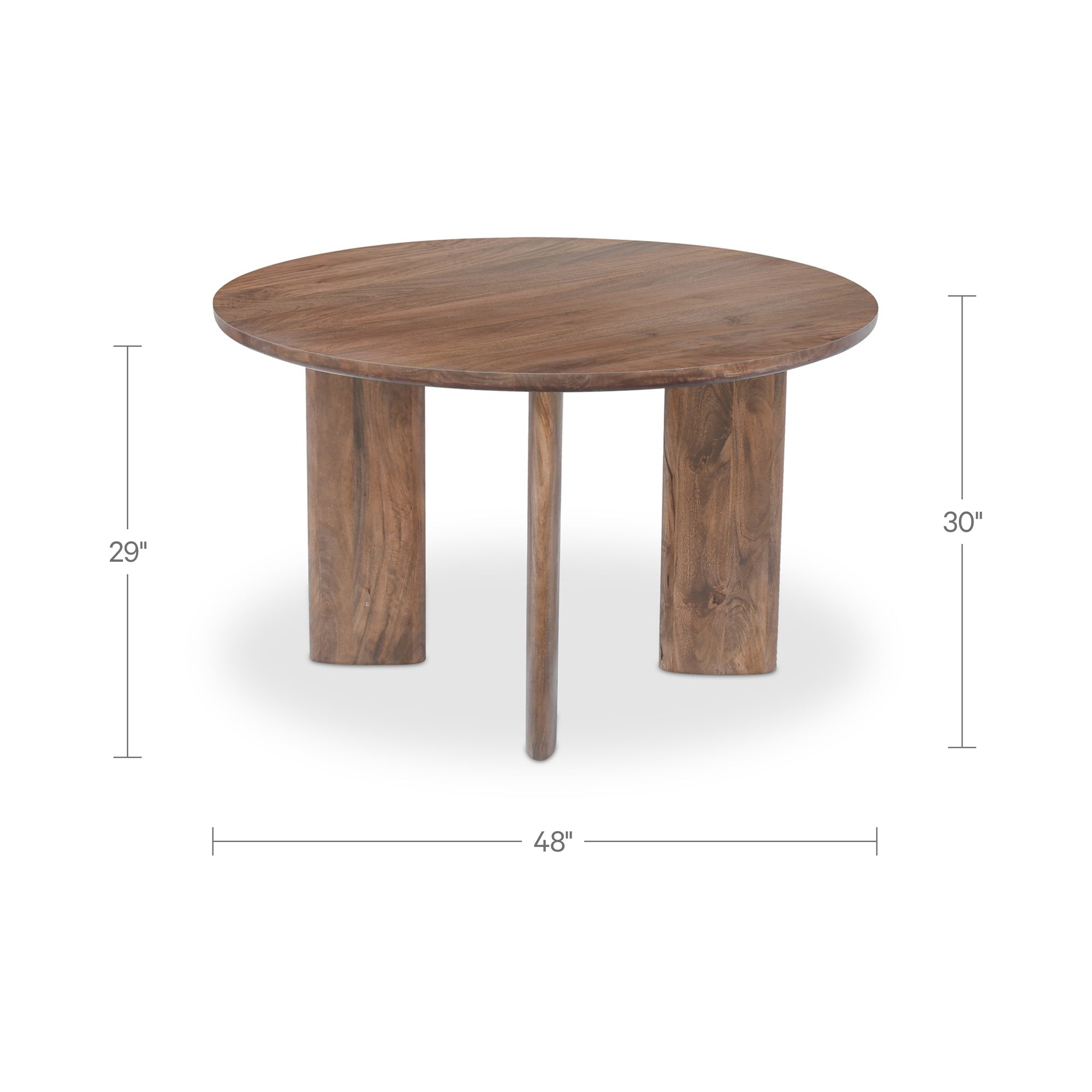 Lia Round Dining Table Dark Brown