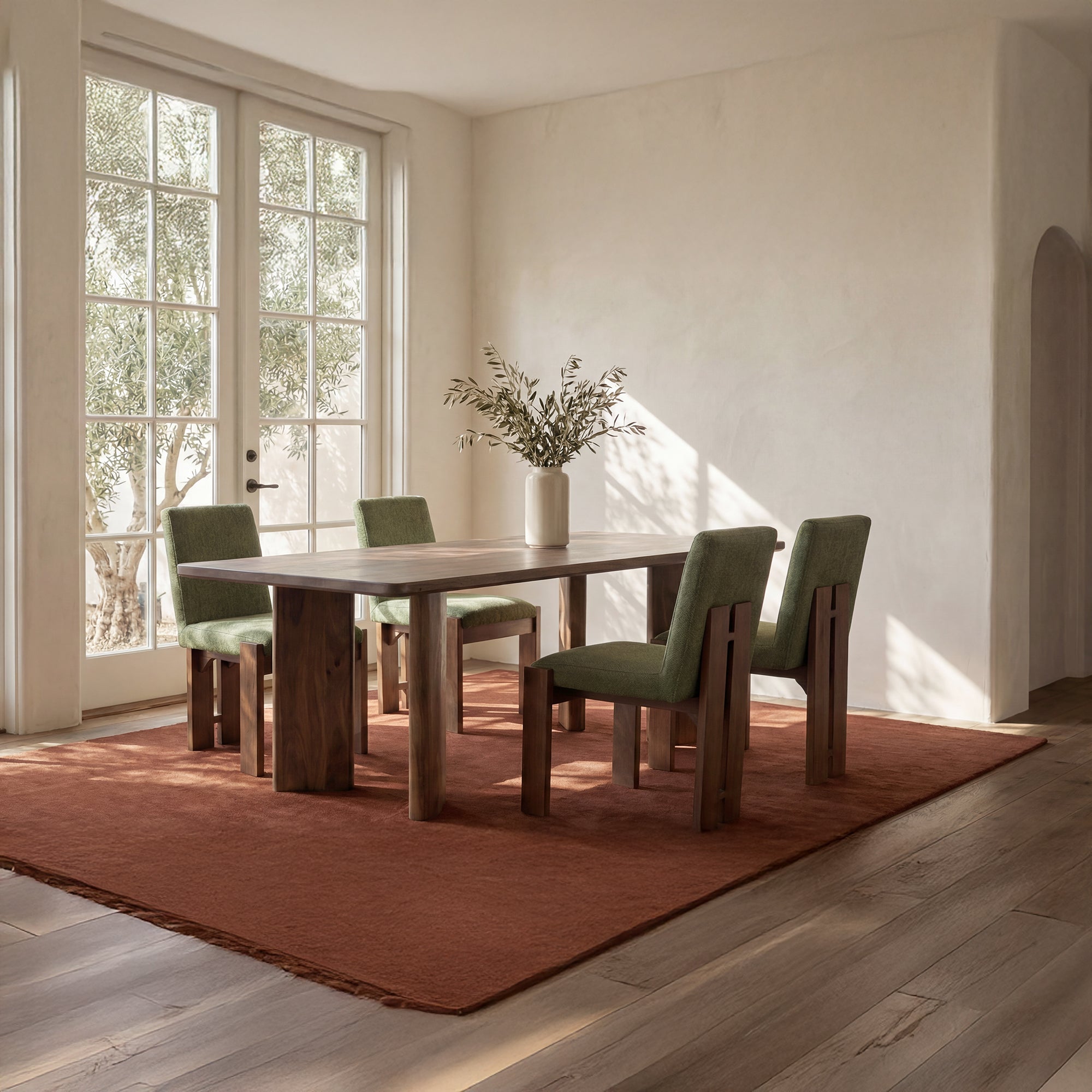 Lia Rectangular Dining Table Dark Brown