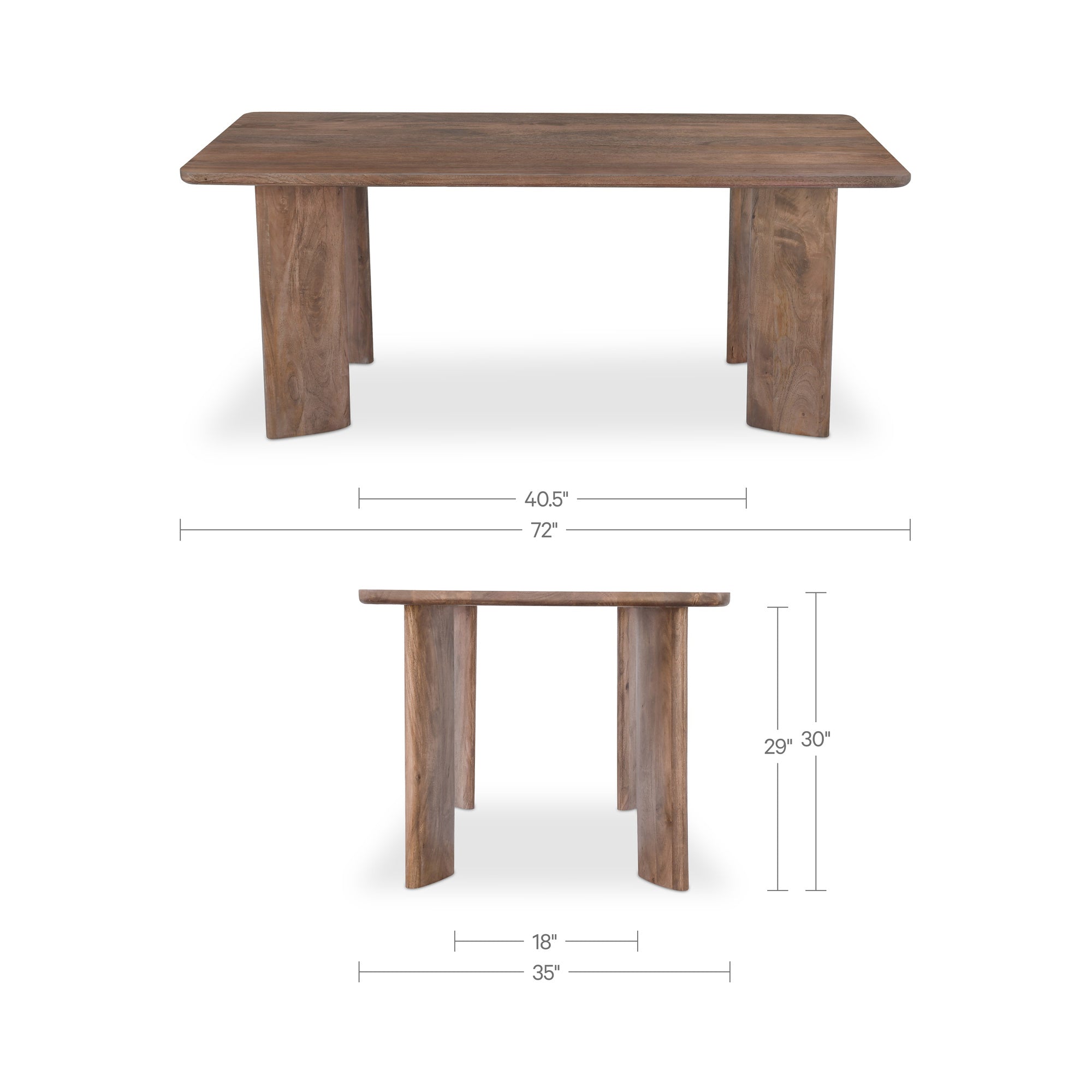 Lia Rectangular Dining Table Dark Brown