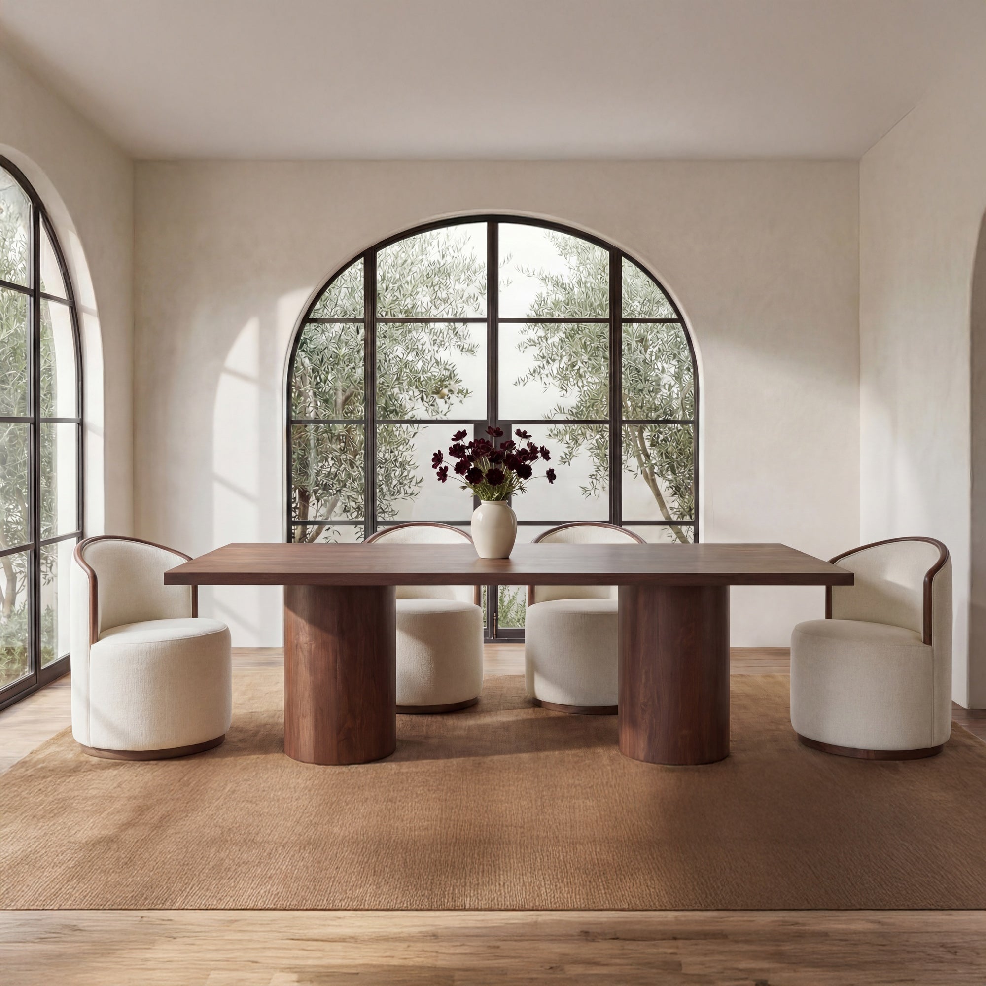Rossi Swivel Dining Chair Cream