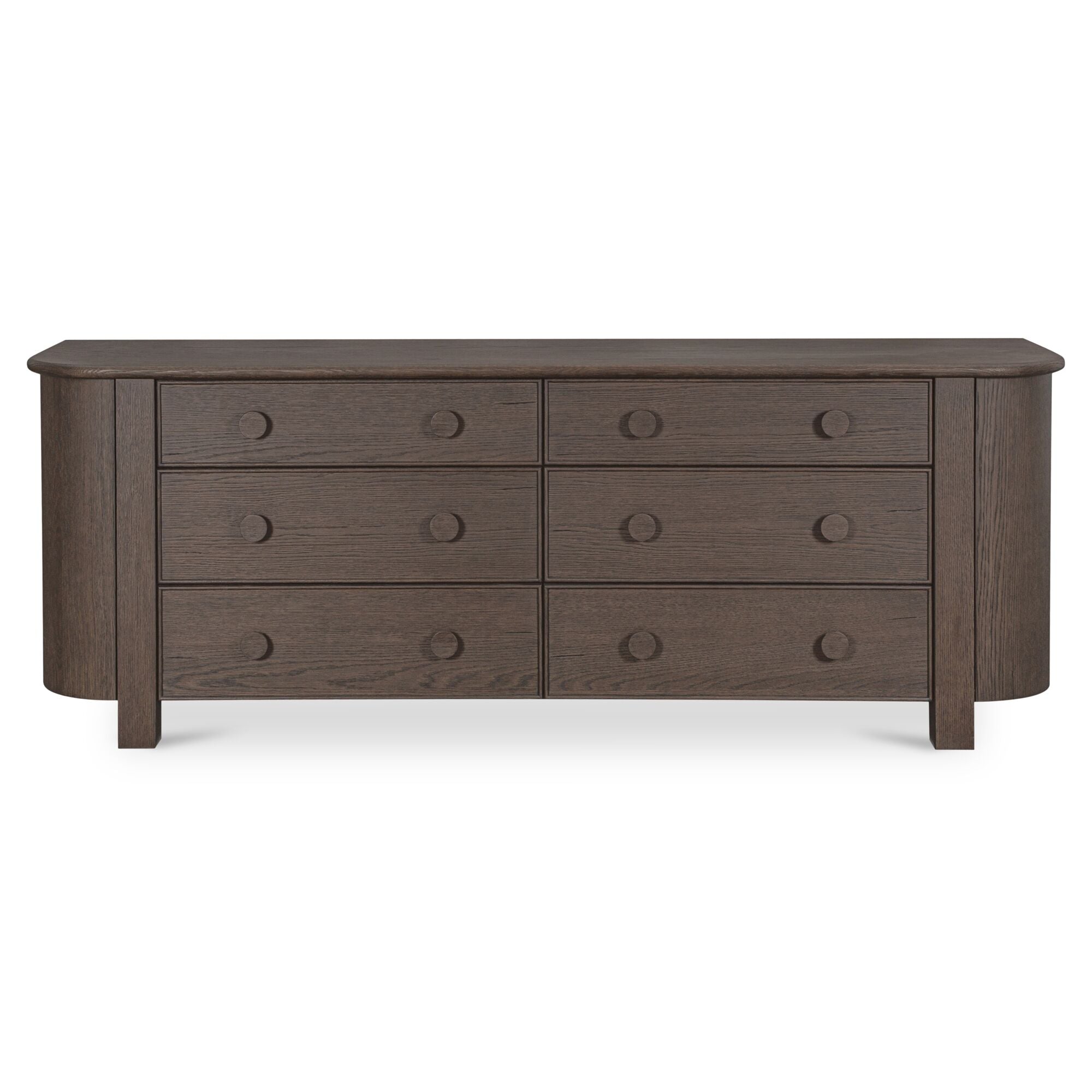 Loren 6 Drawer Dresser Dark Brown