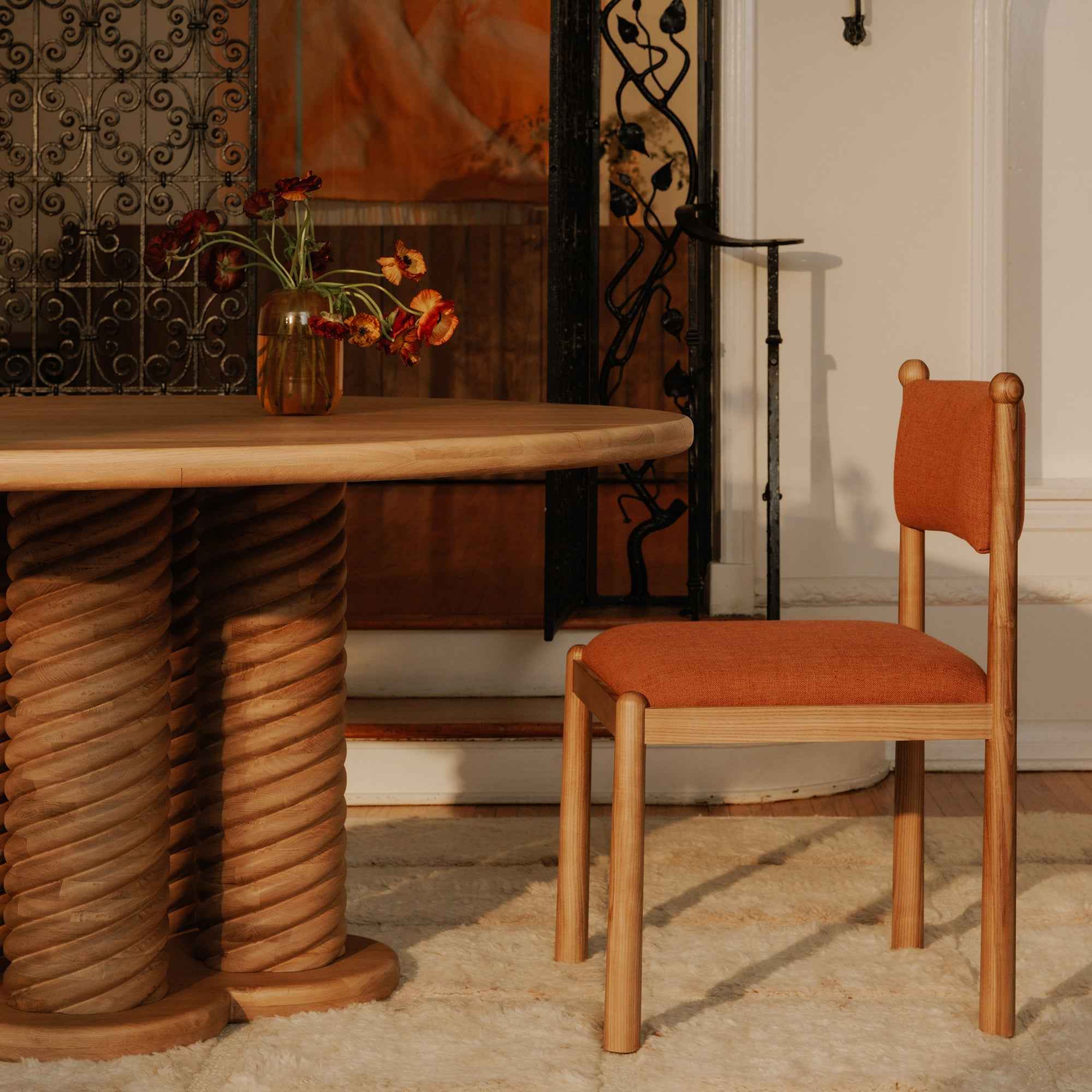 Villetta Dining Chair Deep Pink - Set Of Two