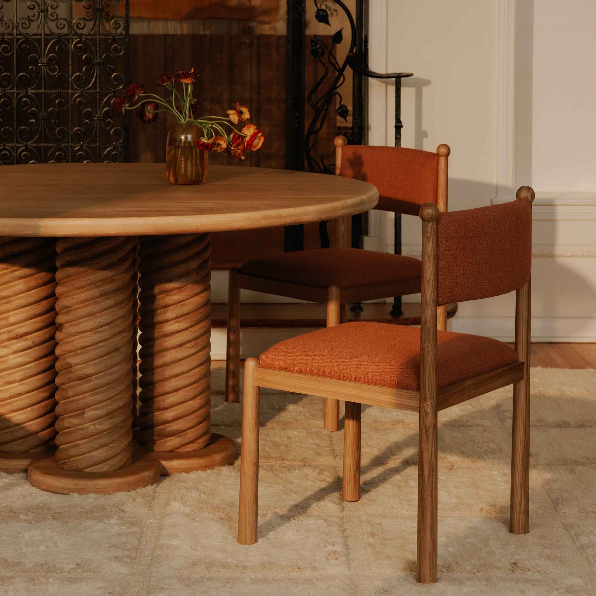 Villetta Dining Chair Deep Pink - Set Of Two