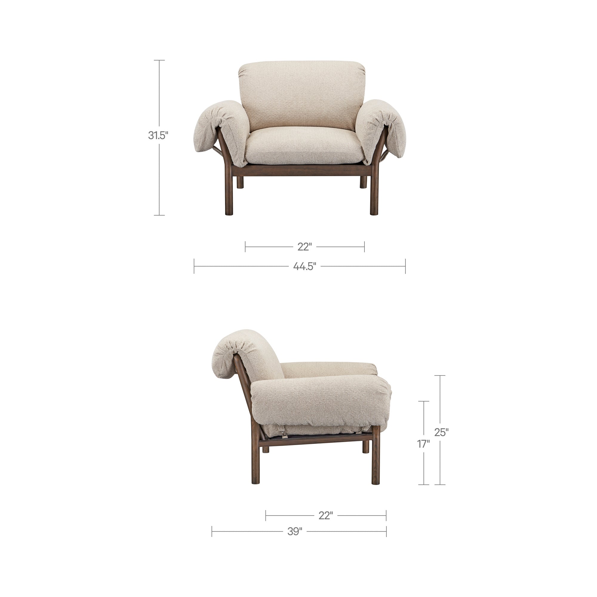 Cardero Lounge Chair Beige