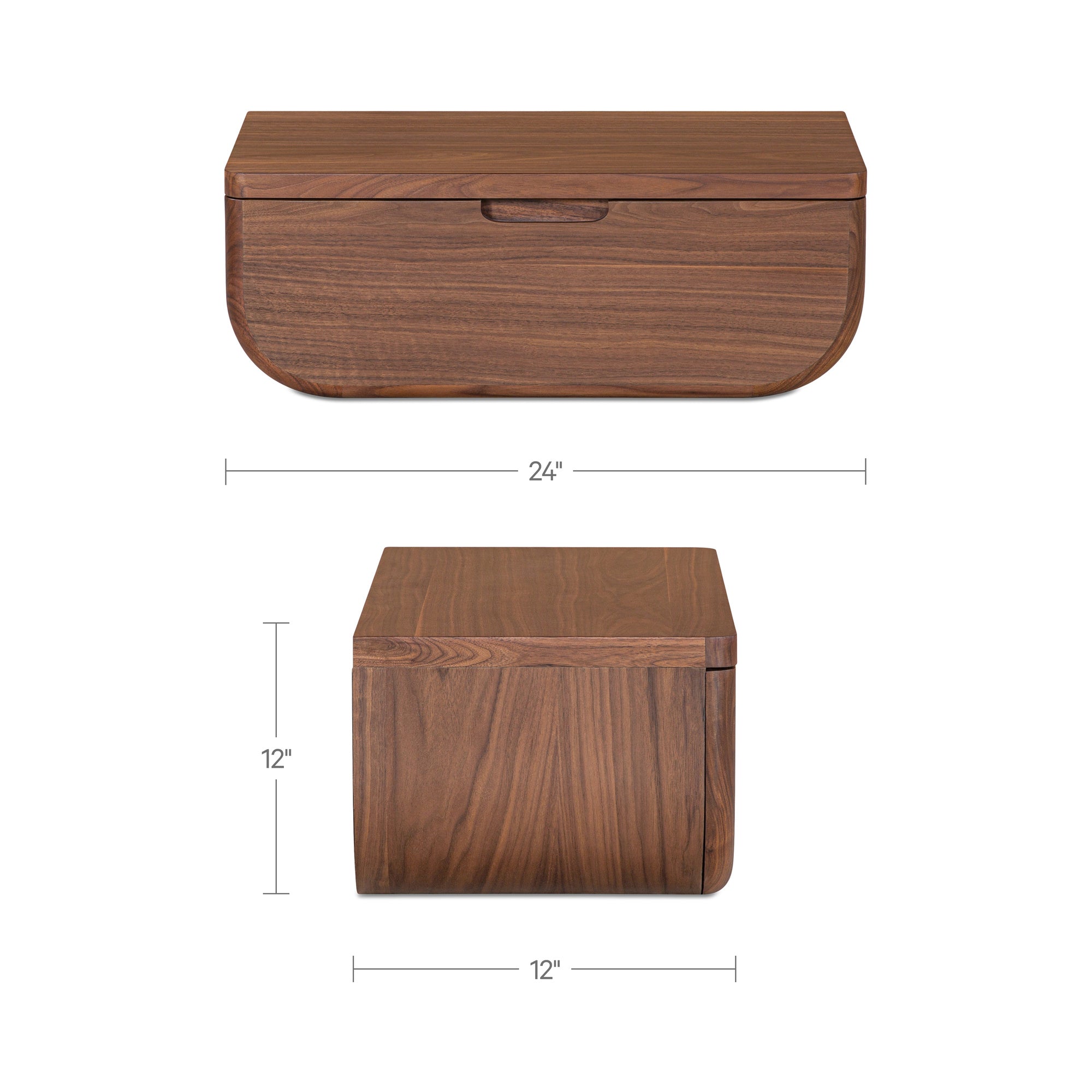 Hettie Floating Nightstand Dark Brown