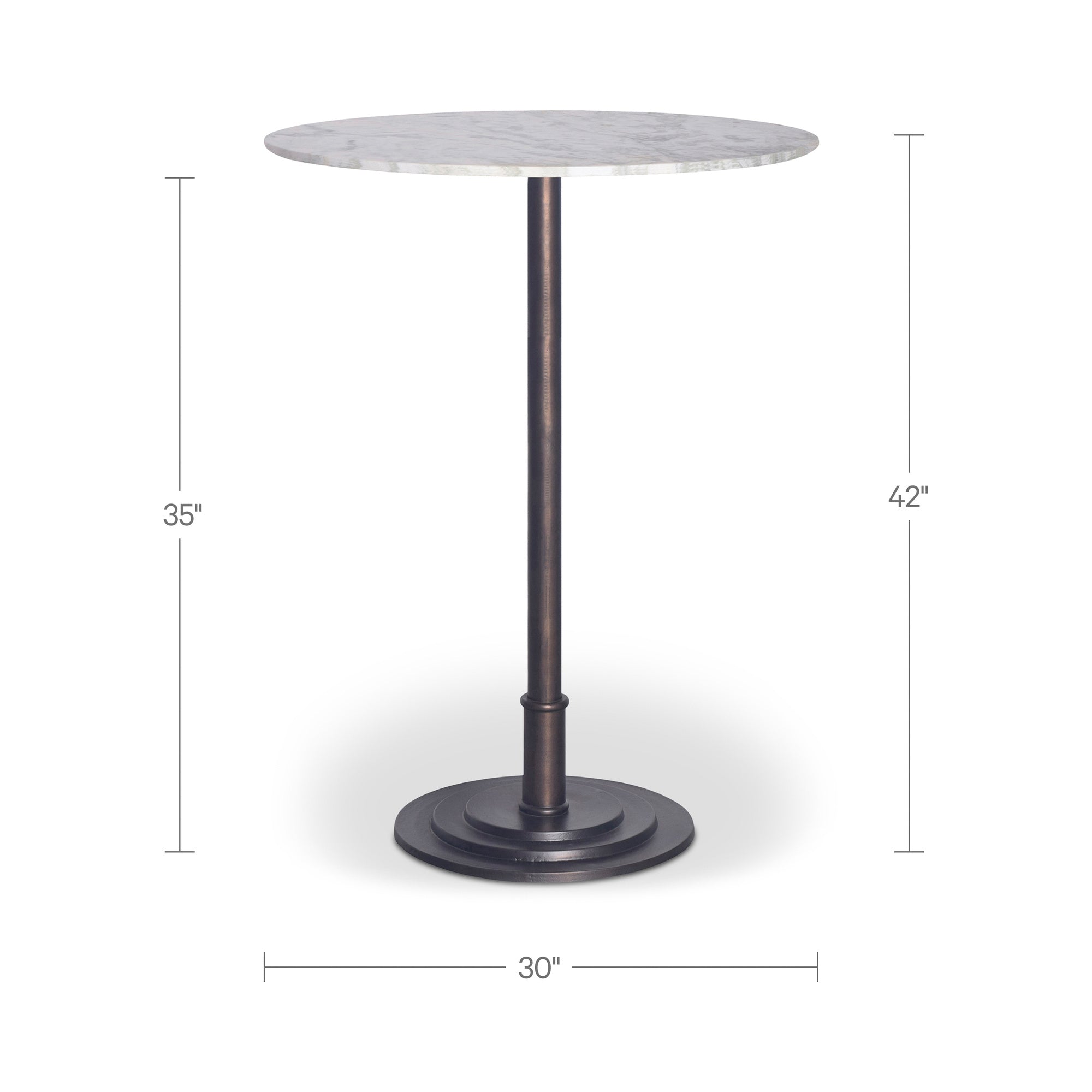 Tori Outdoor Bar Table White Marble