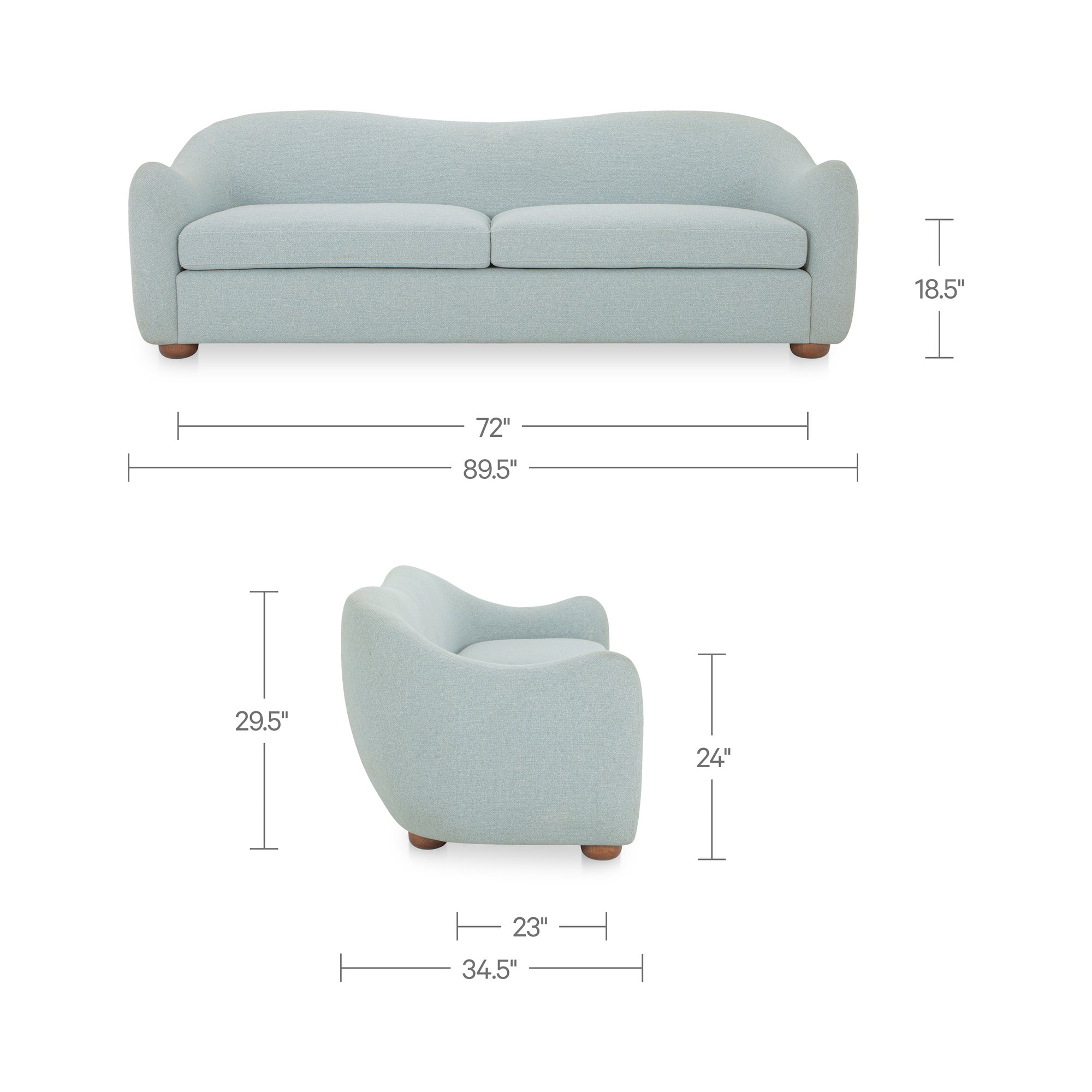 Bria Sofa Light Blue