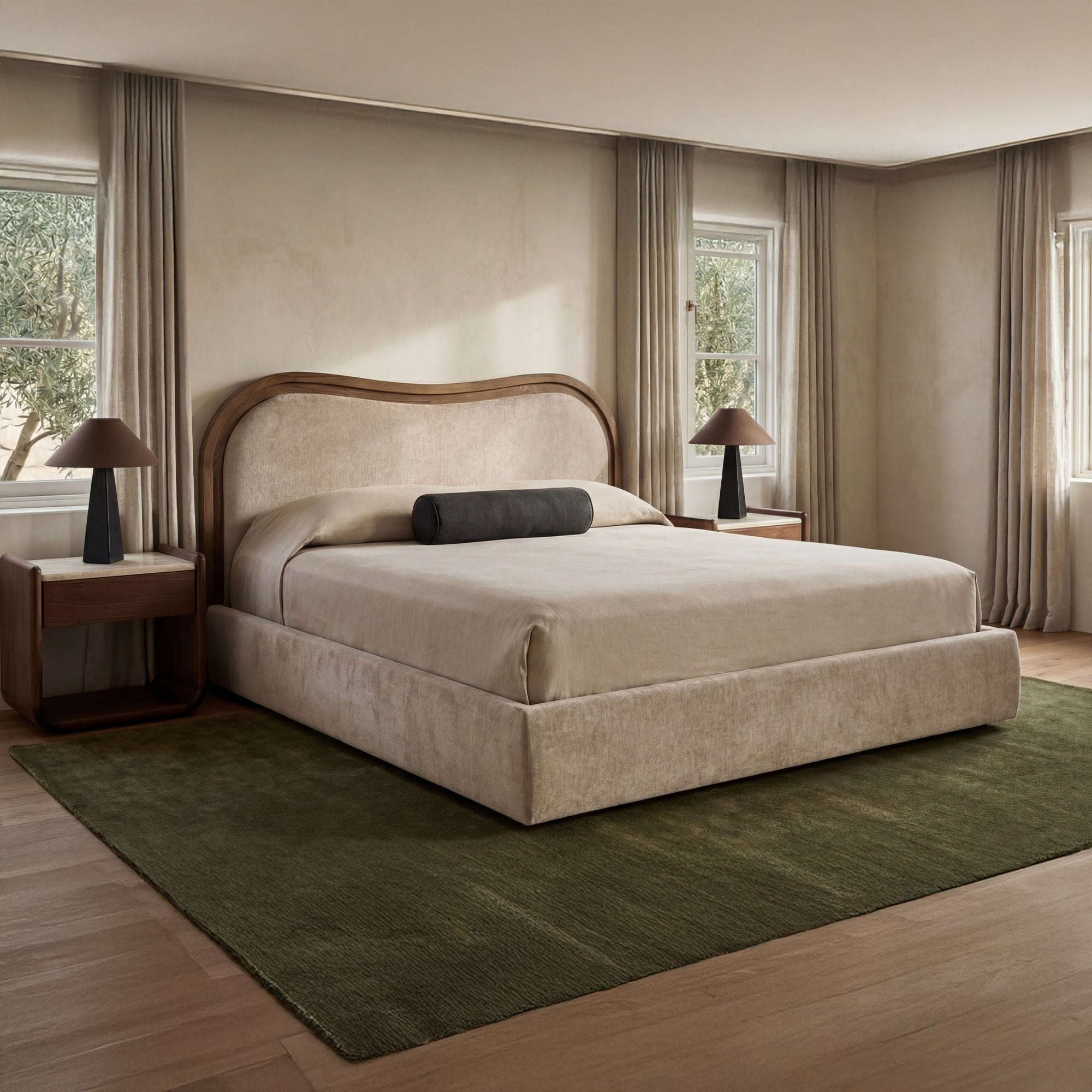Camilla Queen Bed Oat