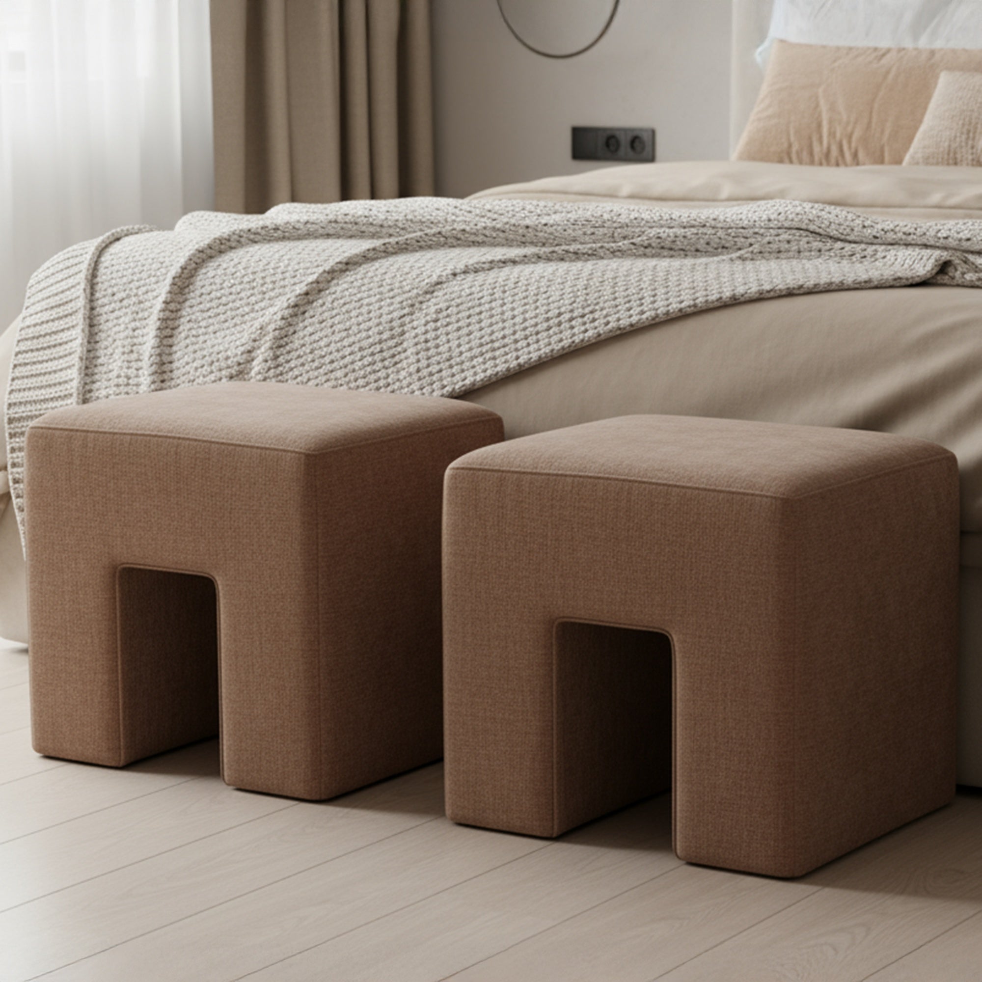Aidy Stool Washed Pink