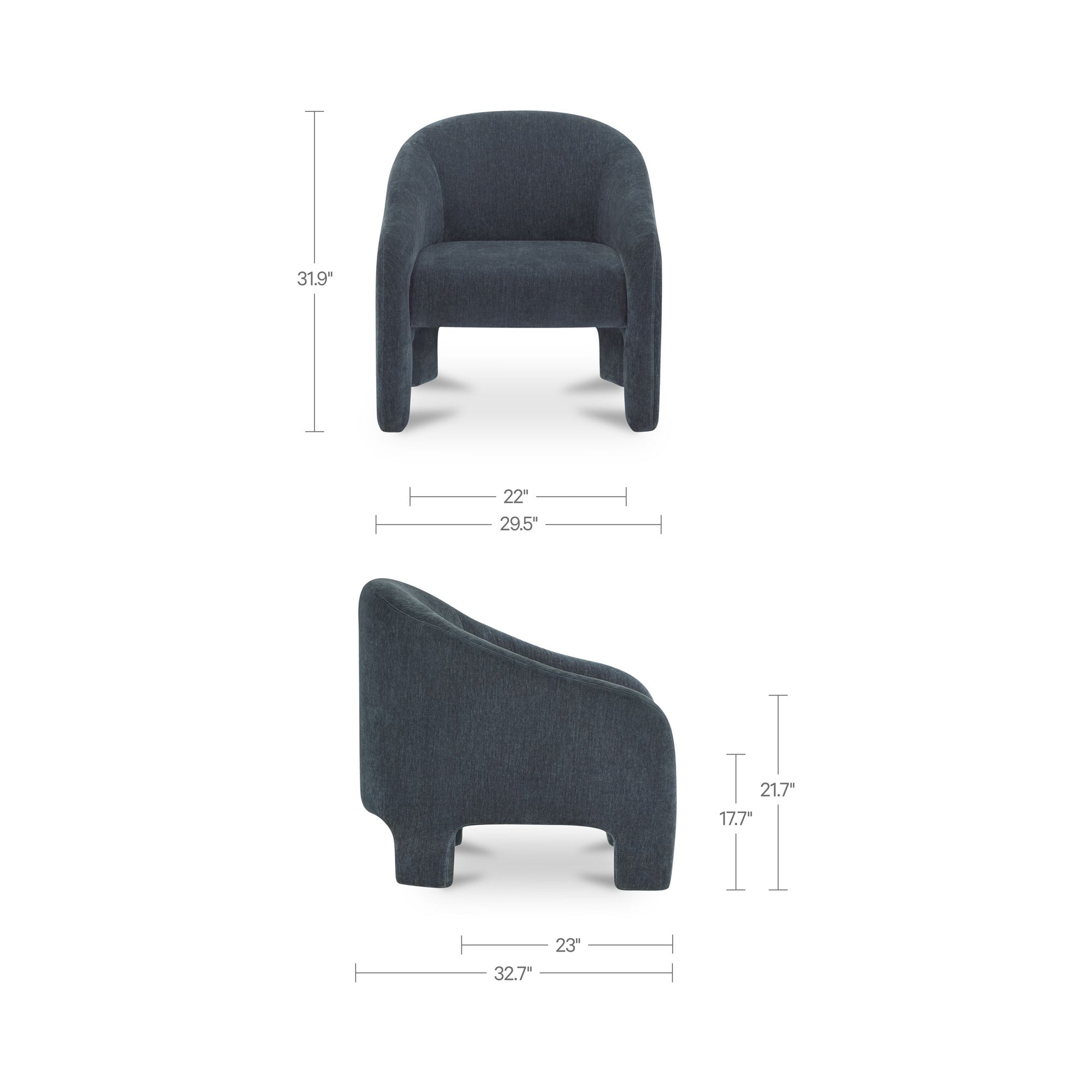 Tuva Accent Chair Slate Blue