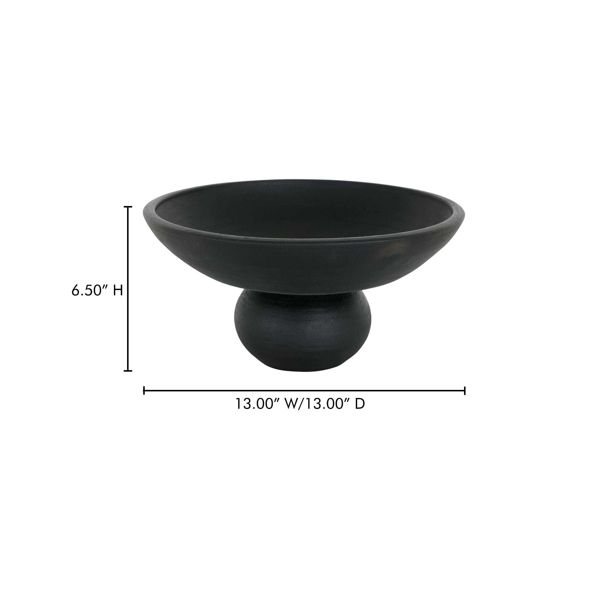 Asha Decorative Bowl Black Terracotta