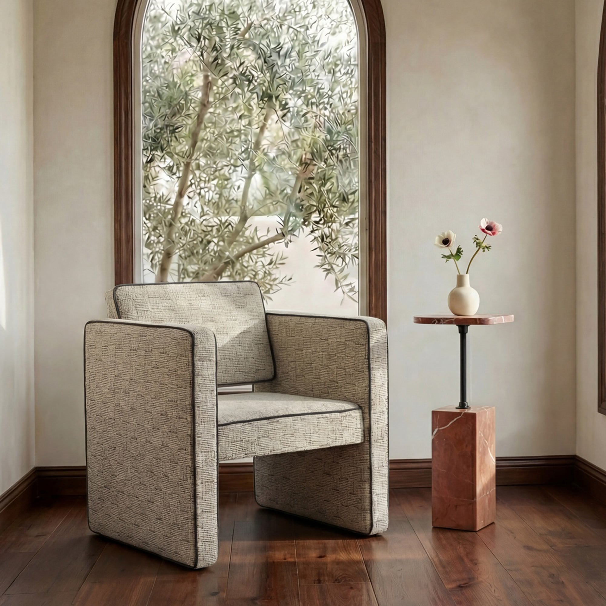 Caro Side Table Rosso Alicante Marble