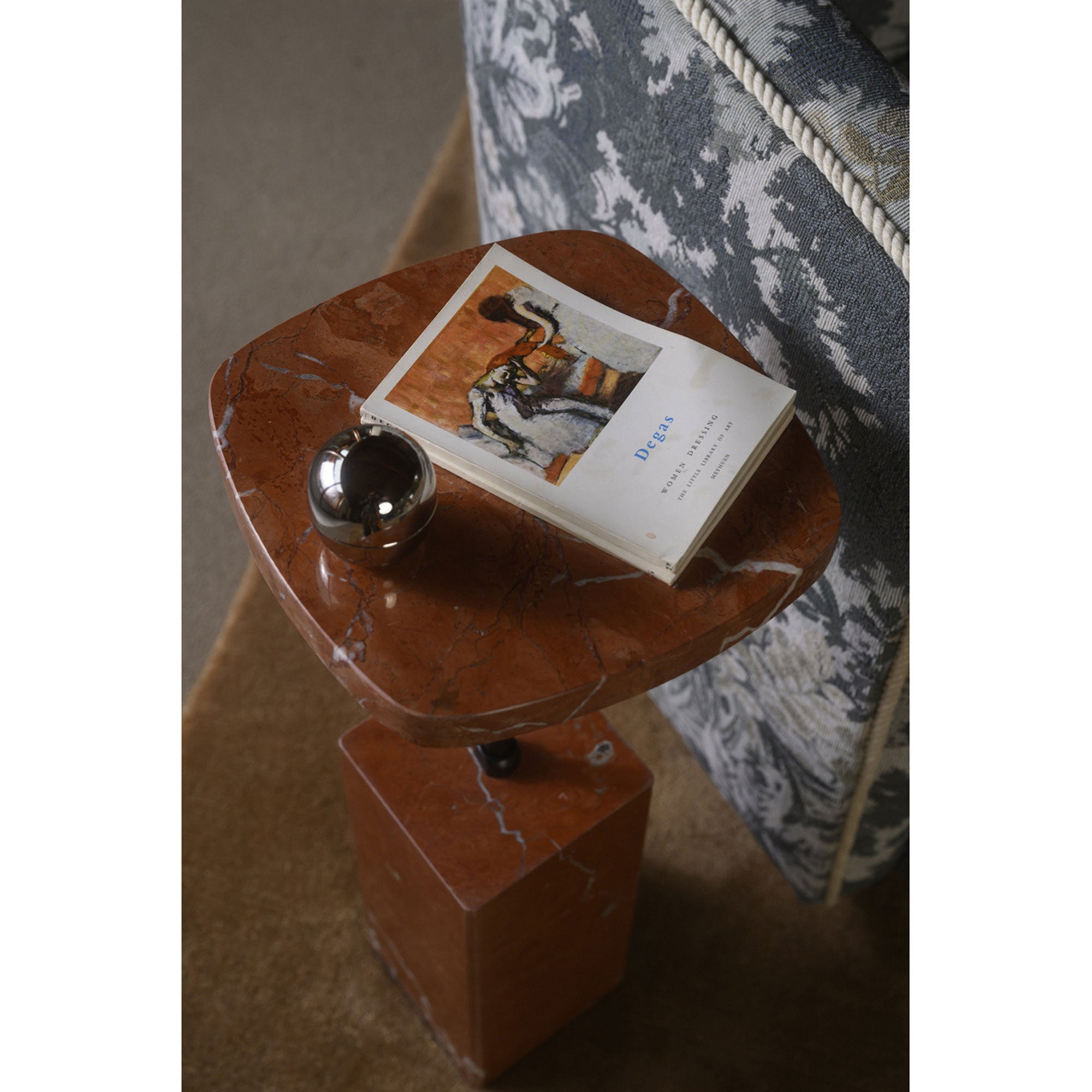 Caro Side Table Rosso Alicante Marble