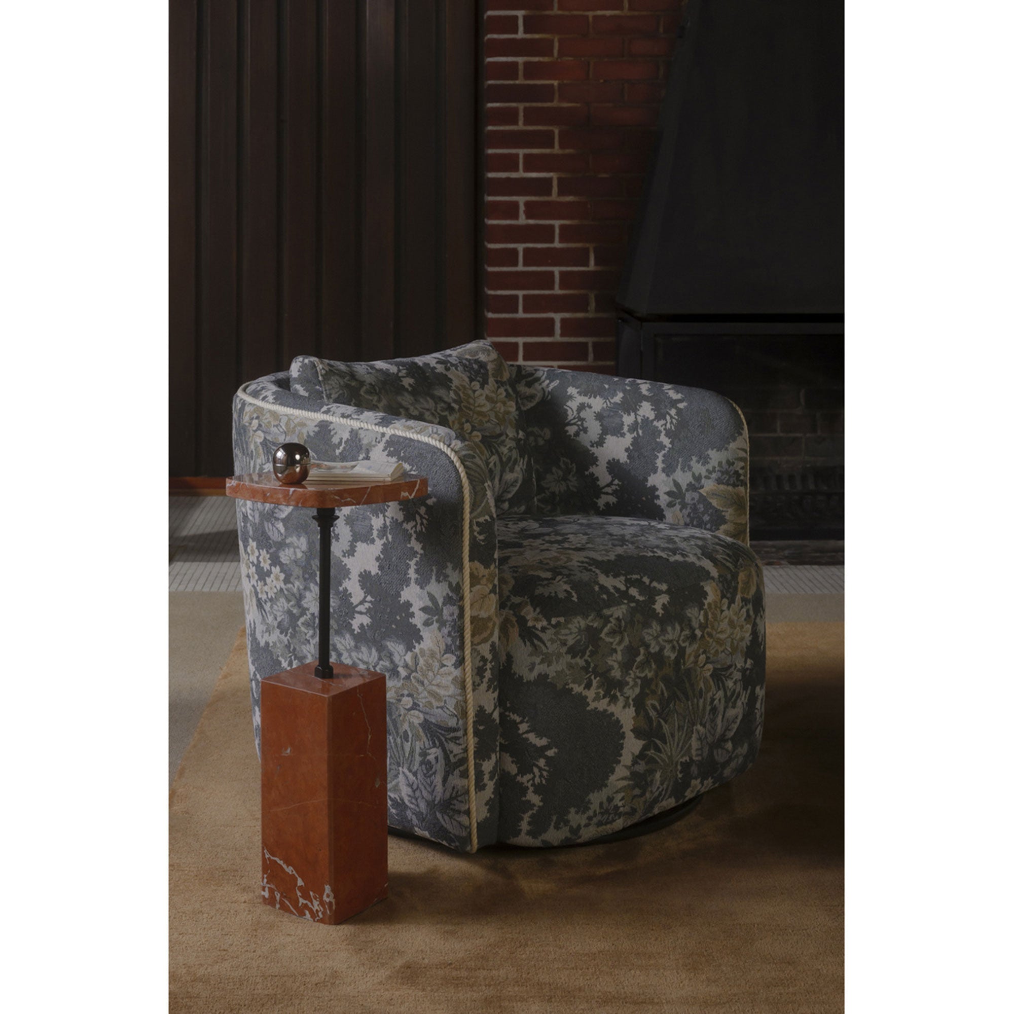 Caro Side Table Rosso Alicante Marble