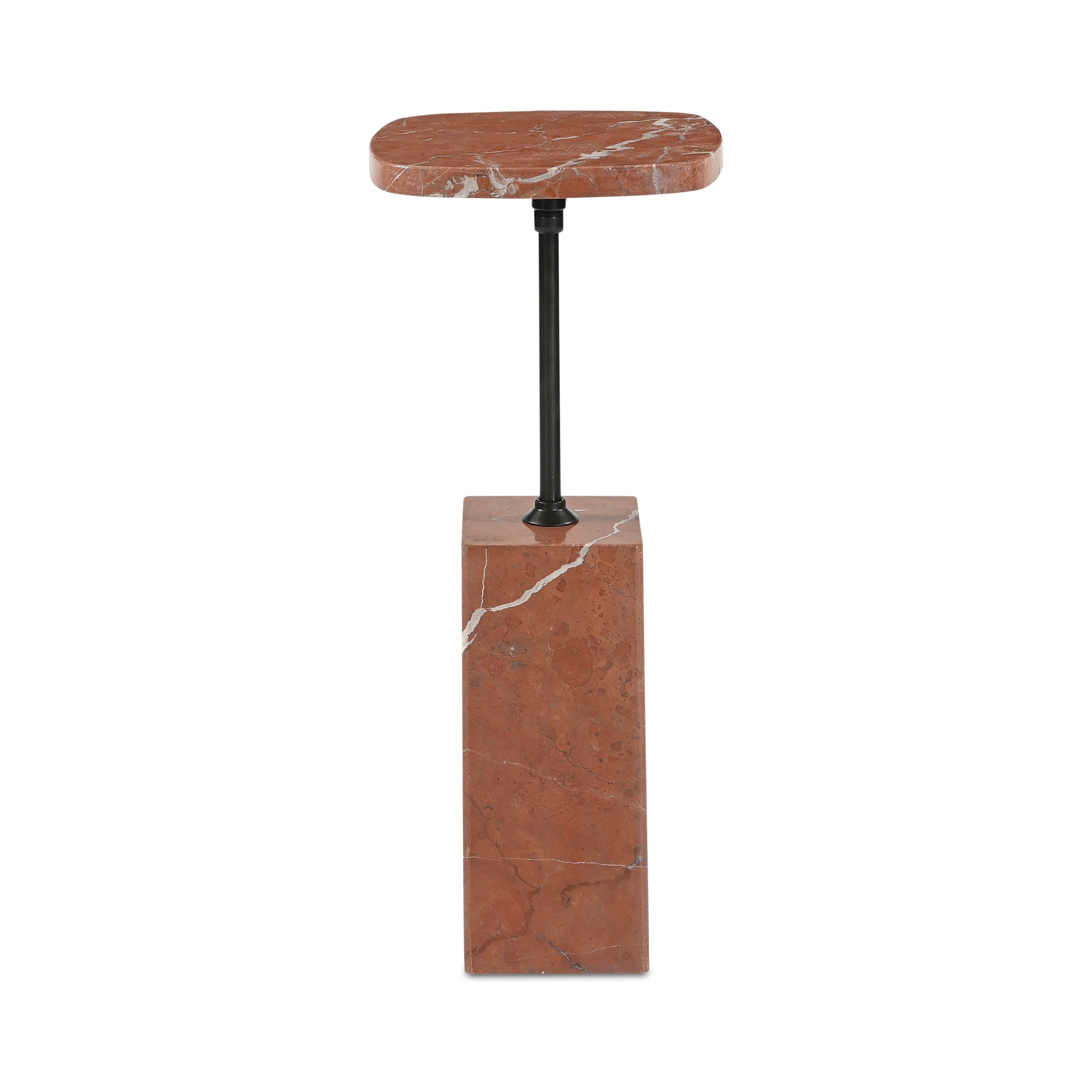 Caro Side Table Rosso Alicante Marble