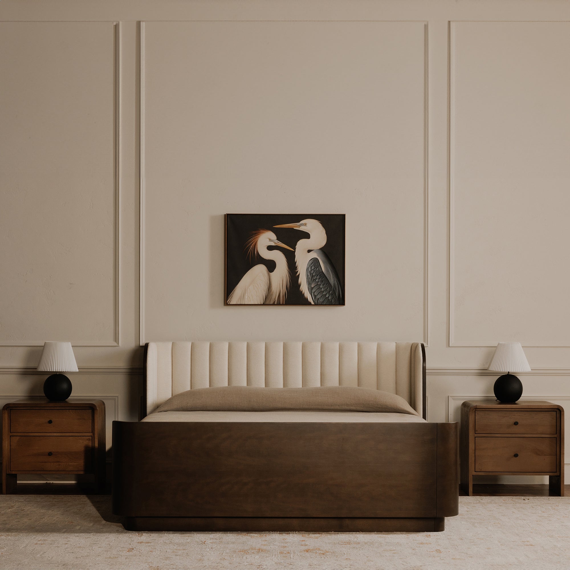 Two Cranes Framed Painting