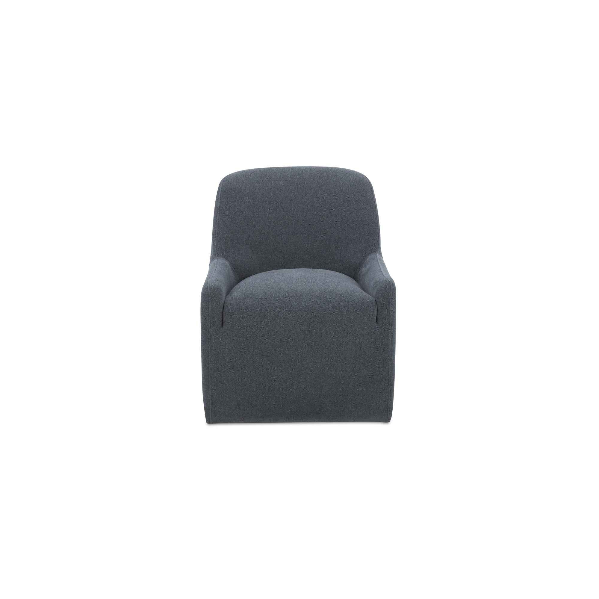 Maisie Rolling Dining Chair Slate Blue