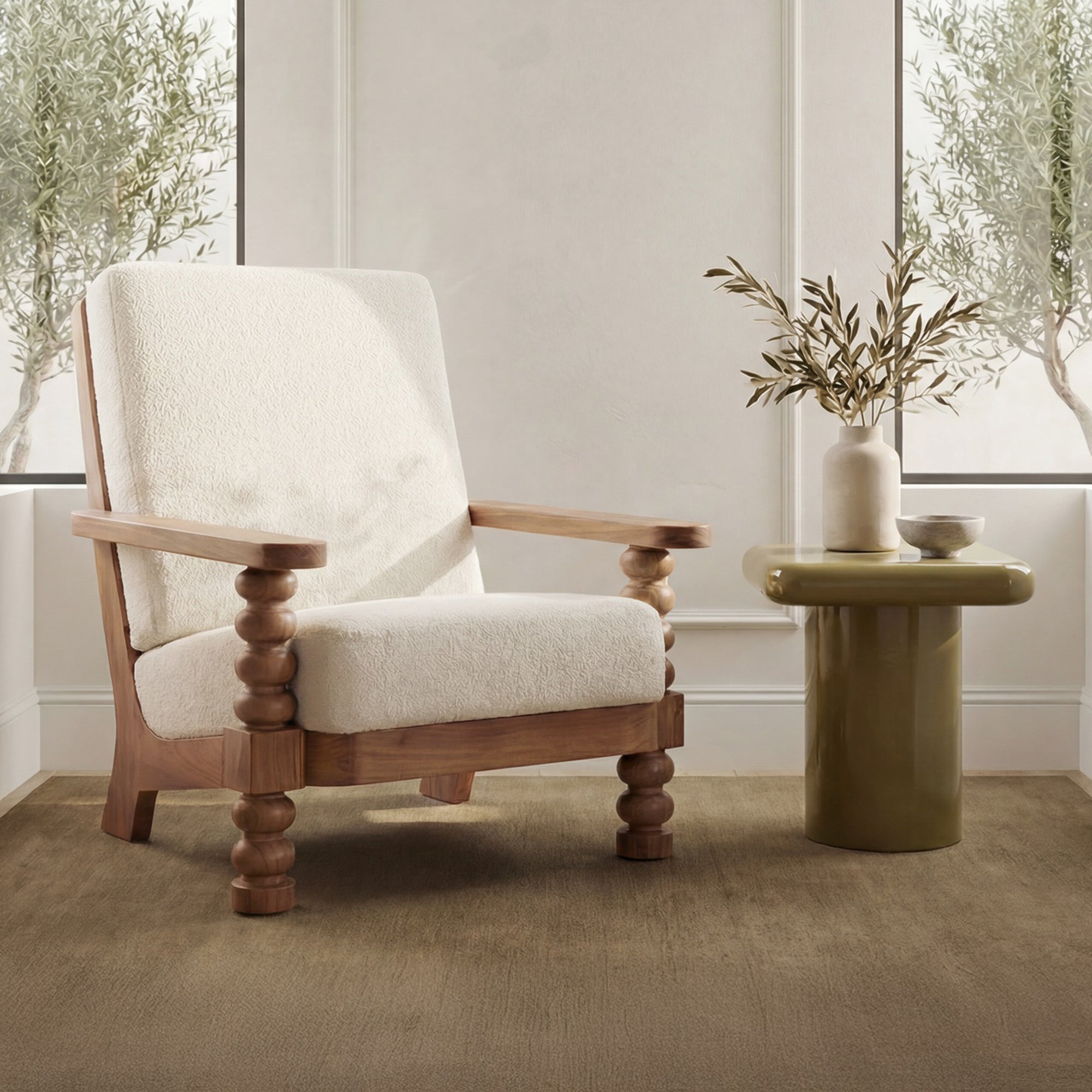 Ingrid Accent Chair Off White