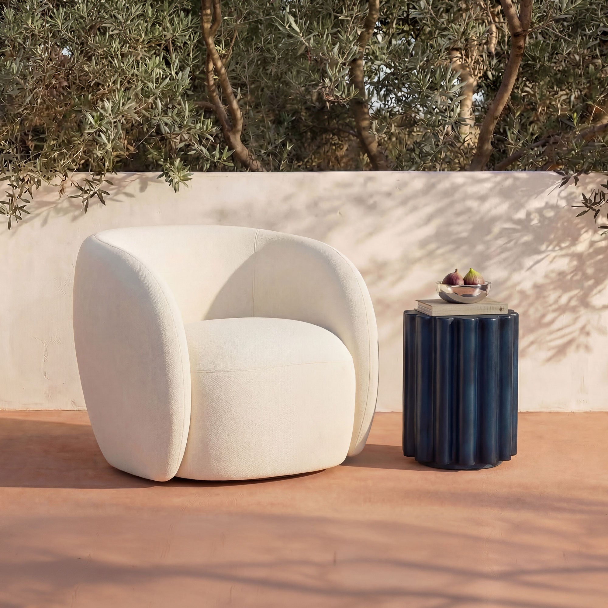 Rae Outdoor Accent Chair Cream