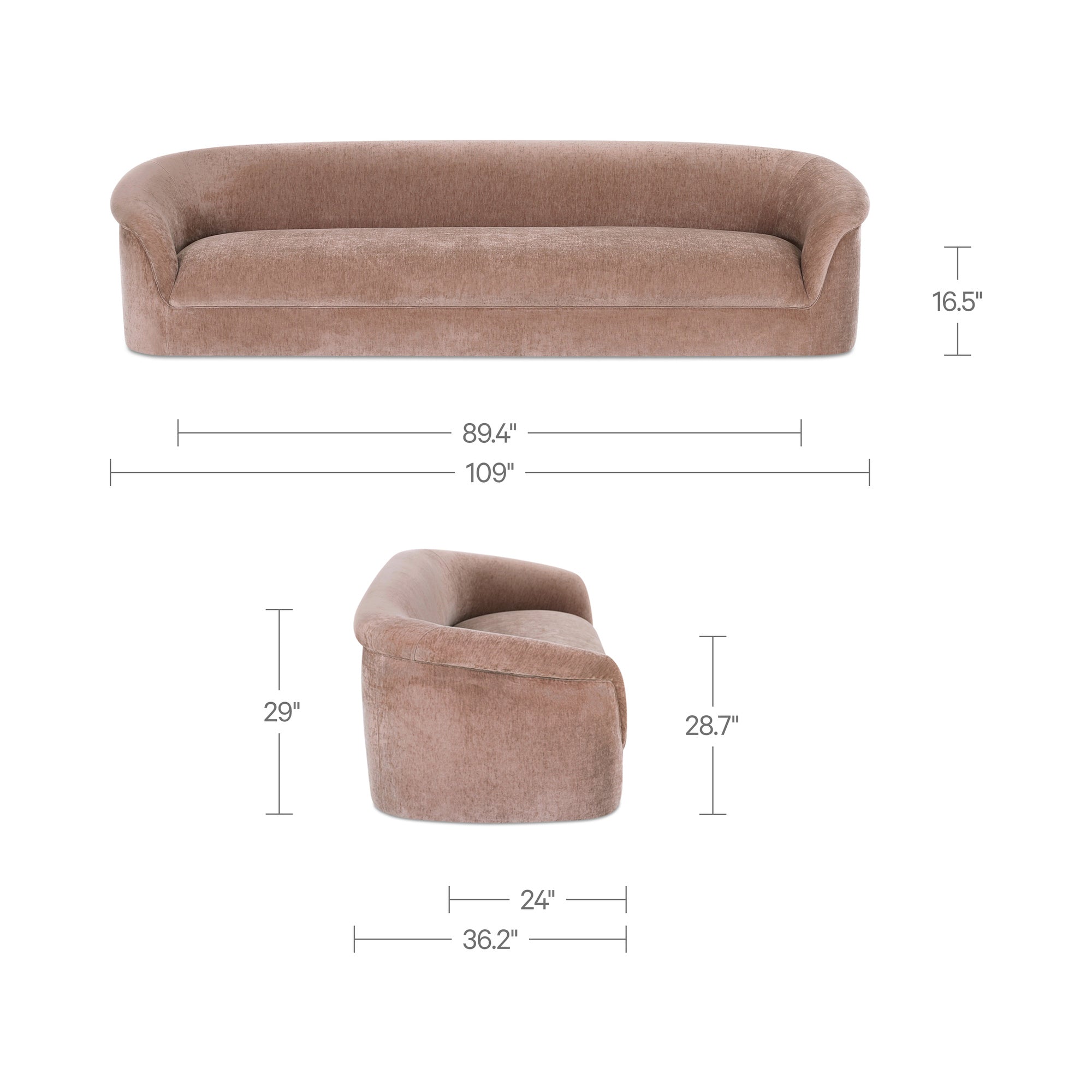 Thora Sofa Blush