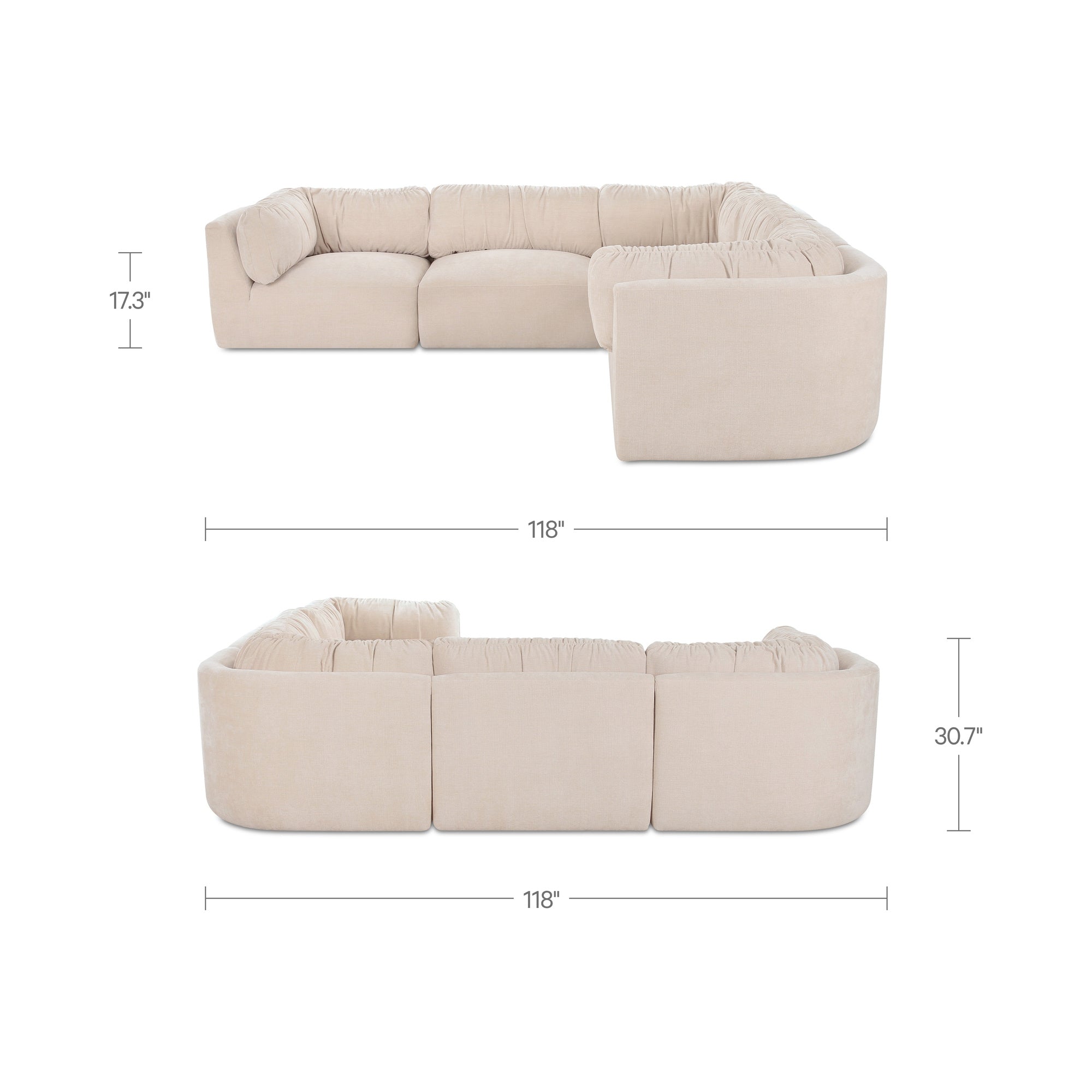Matina Classic L Modular Sectional Oatmeal