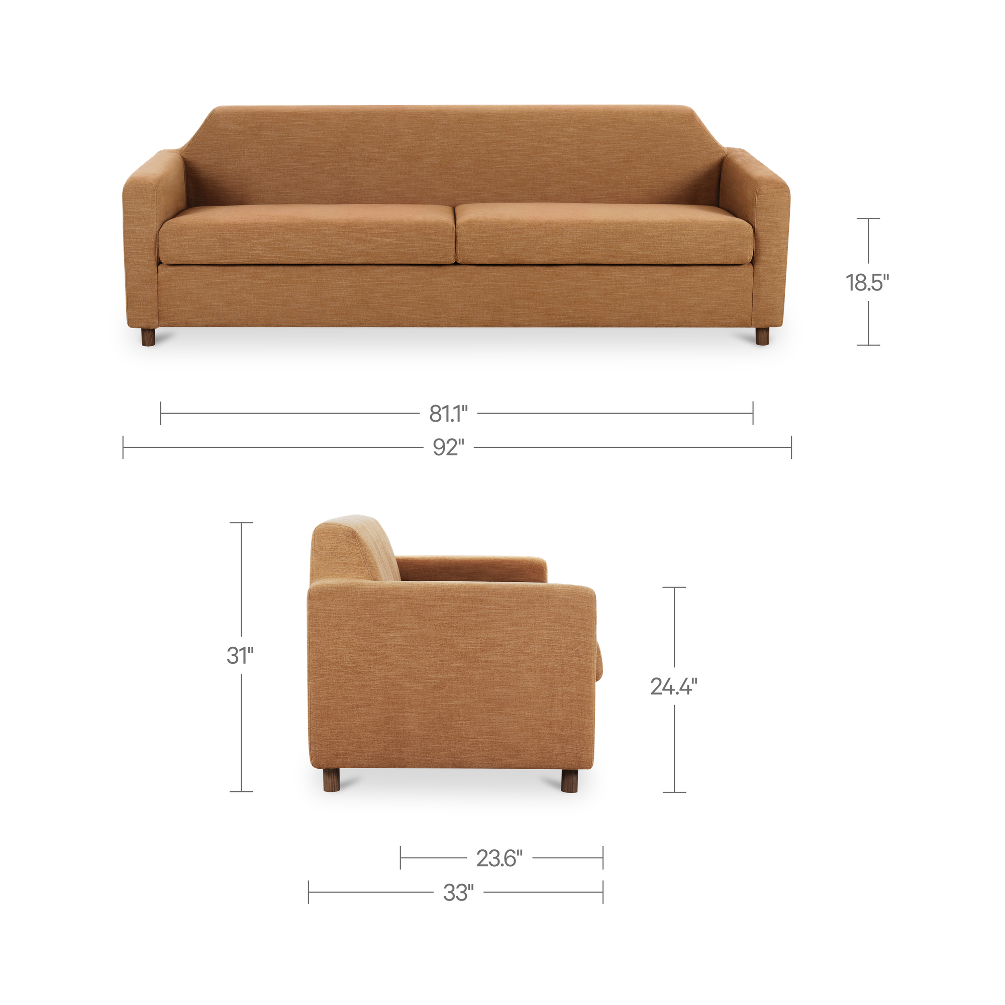 Finch Sofa Washed Pink