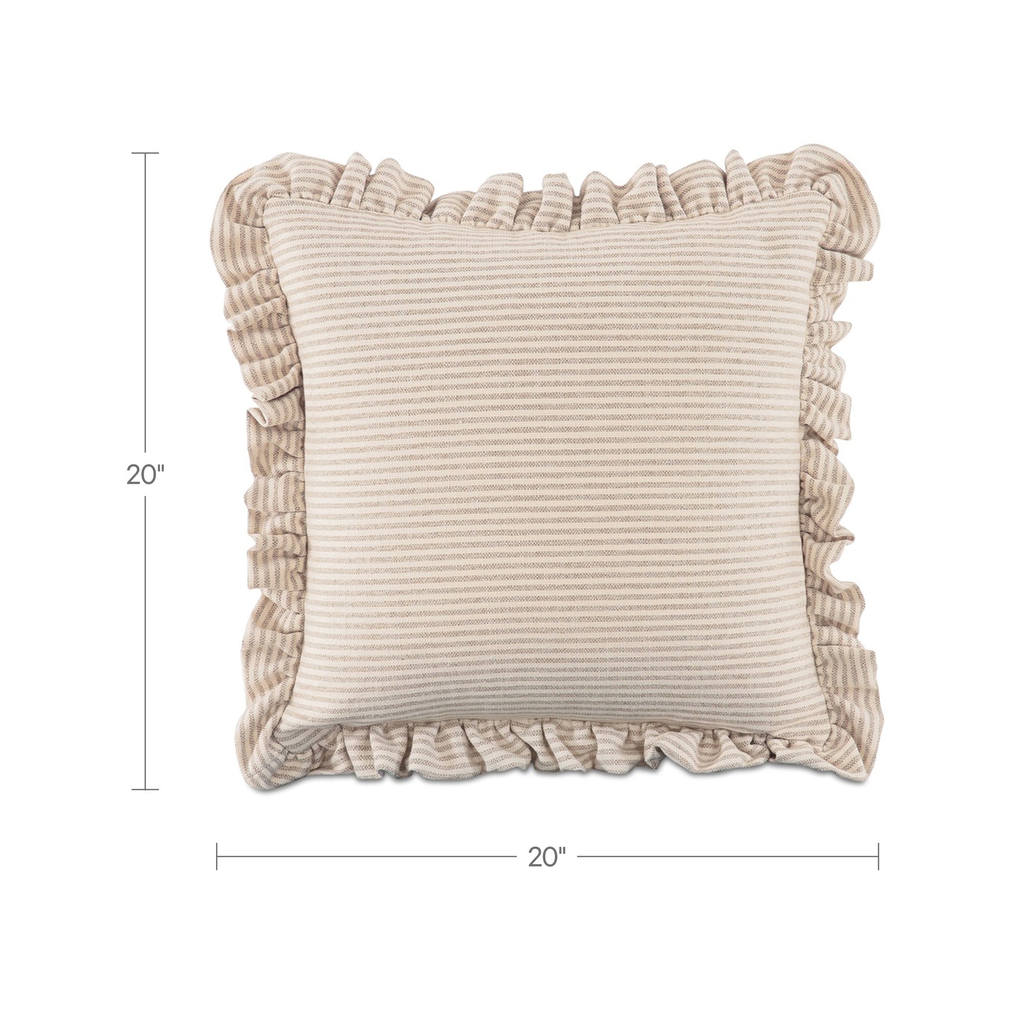 Betty 20 Inch Cushion Beige Stripe